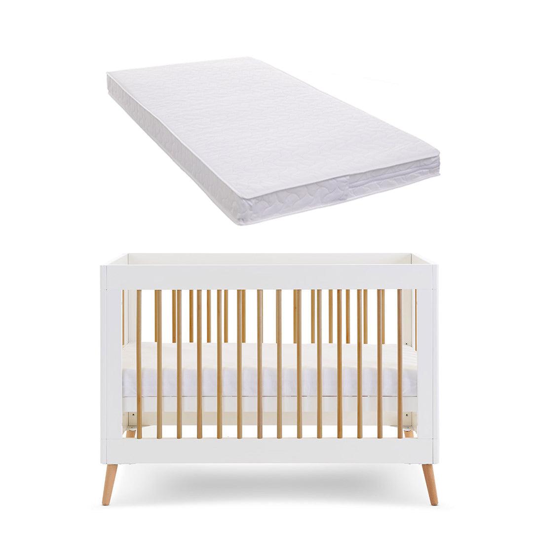  Obaby Maya Mini Cot Bed - White + Natural、mySite、merchandisen