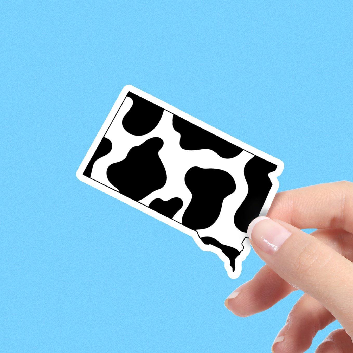  South Dakota Cow Pattern Sticker、mySite、elrpsem3k
