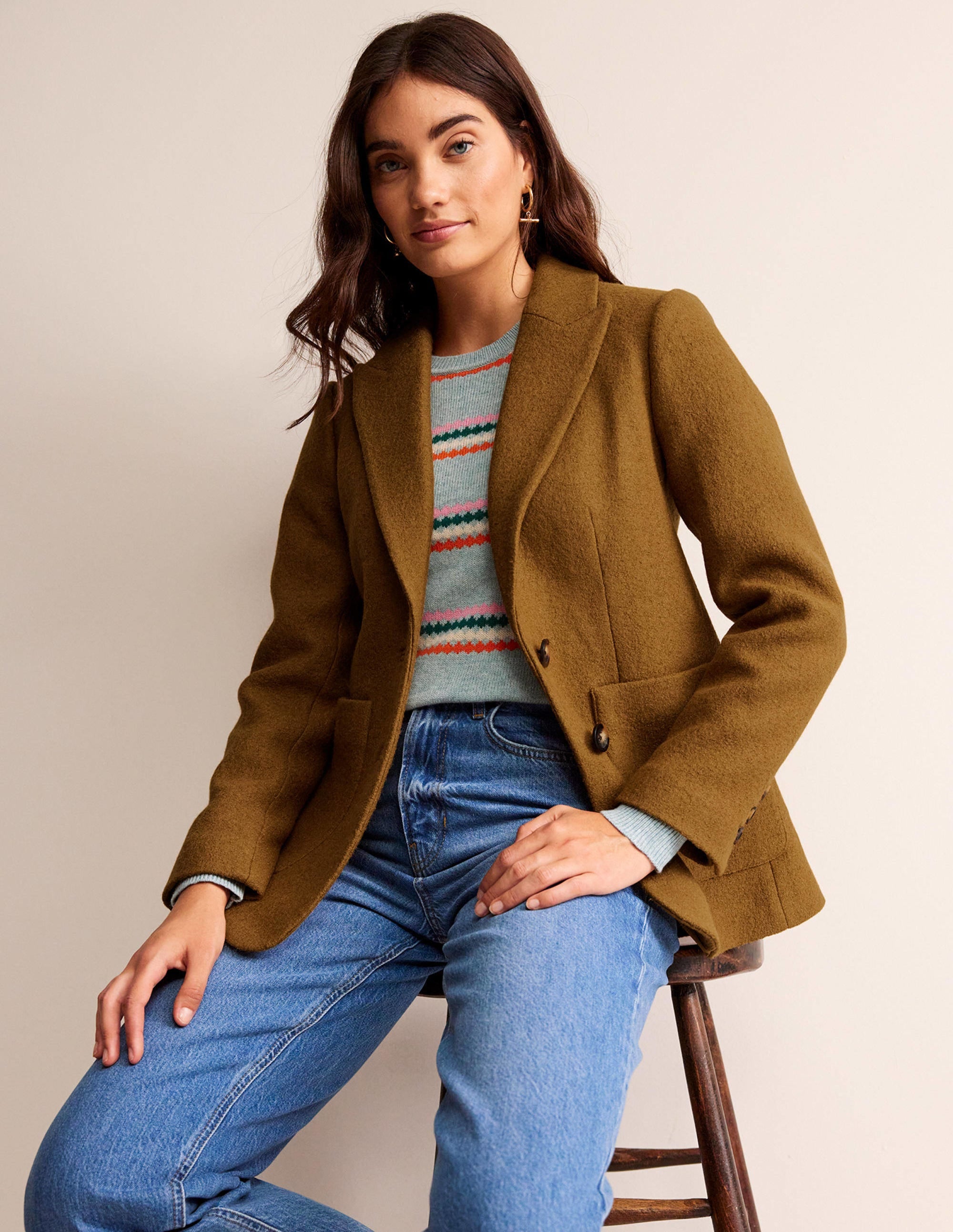  The Marylebone Textured Blazer-Camel、mySite、ashleygrahame