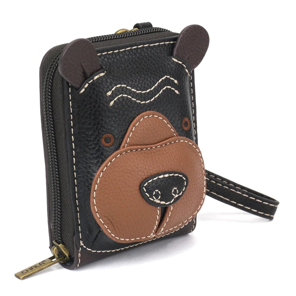 Bear Cute-C 3D Wallet RFID Protected with Bee Zipper Pull Wristlet、mySite、g9winljtr
