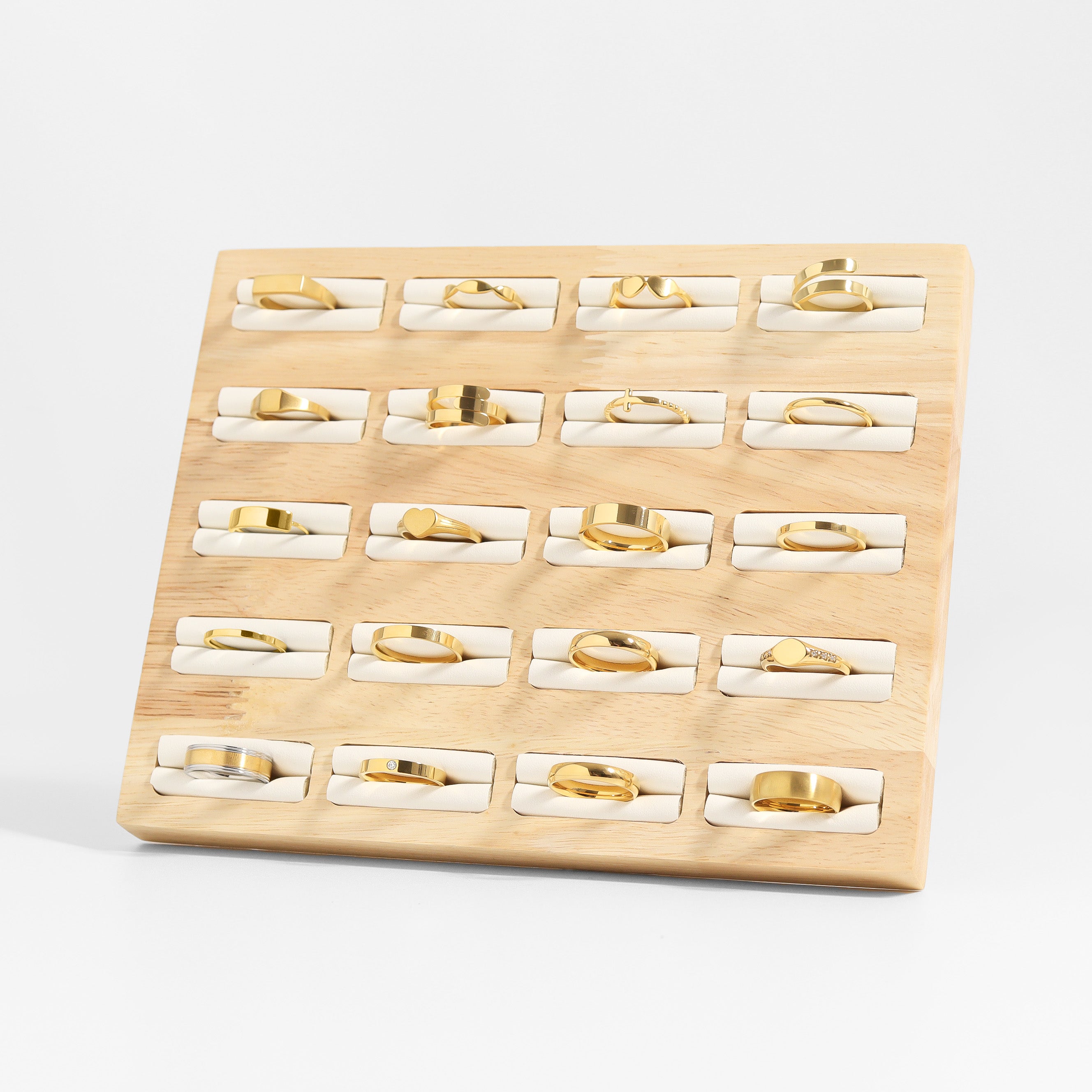 18K Gold PVD Stainless Steel Flat Blank Ring / CFR7025、mySite、dreamappss