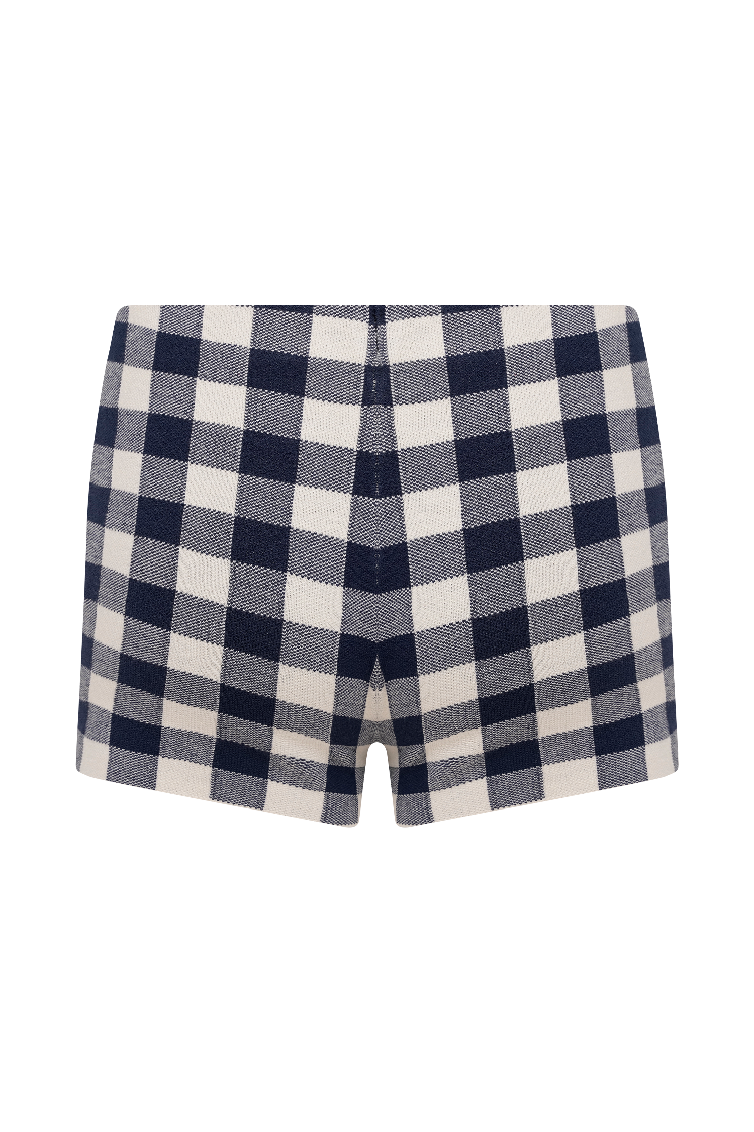 Marcie Knit Short - Navy Gingham、mySite、solidvoid