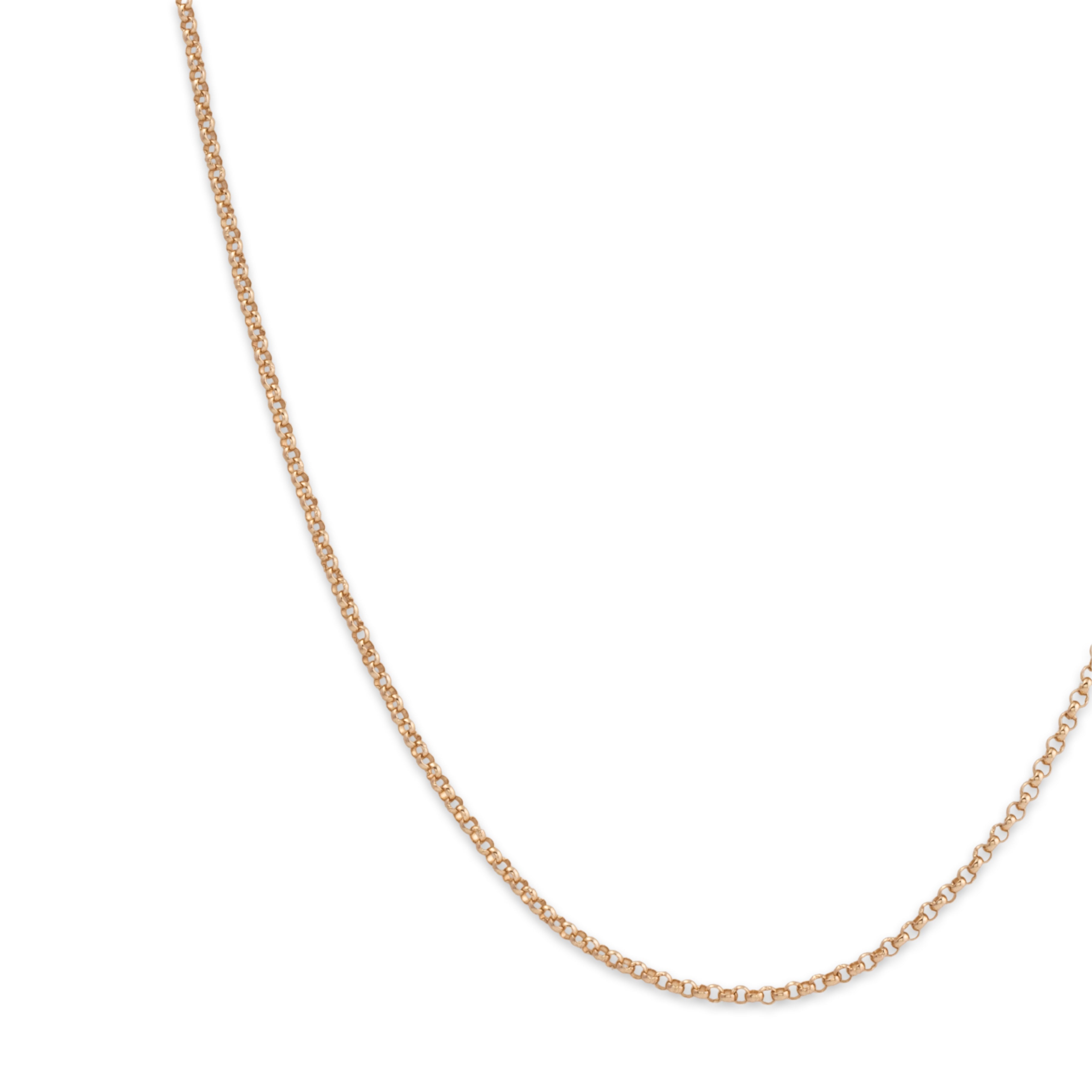 Estate 14K Yellow Gold 1.5MM Rolo Link Chain Necklace 18、mySite、hinf8tx79