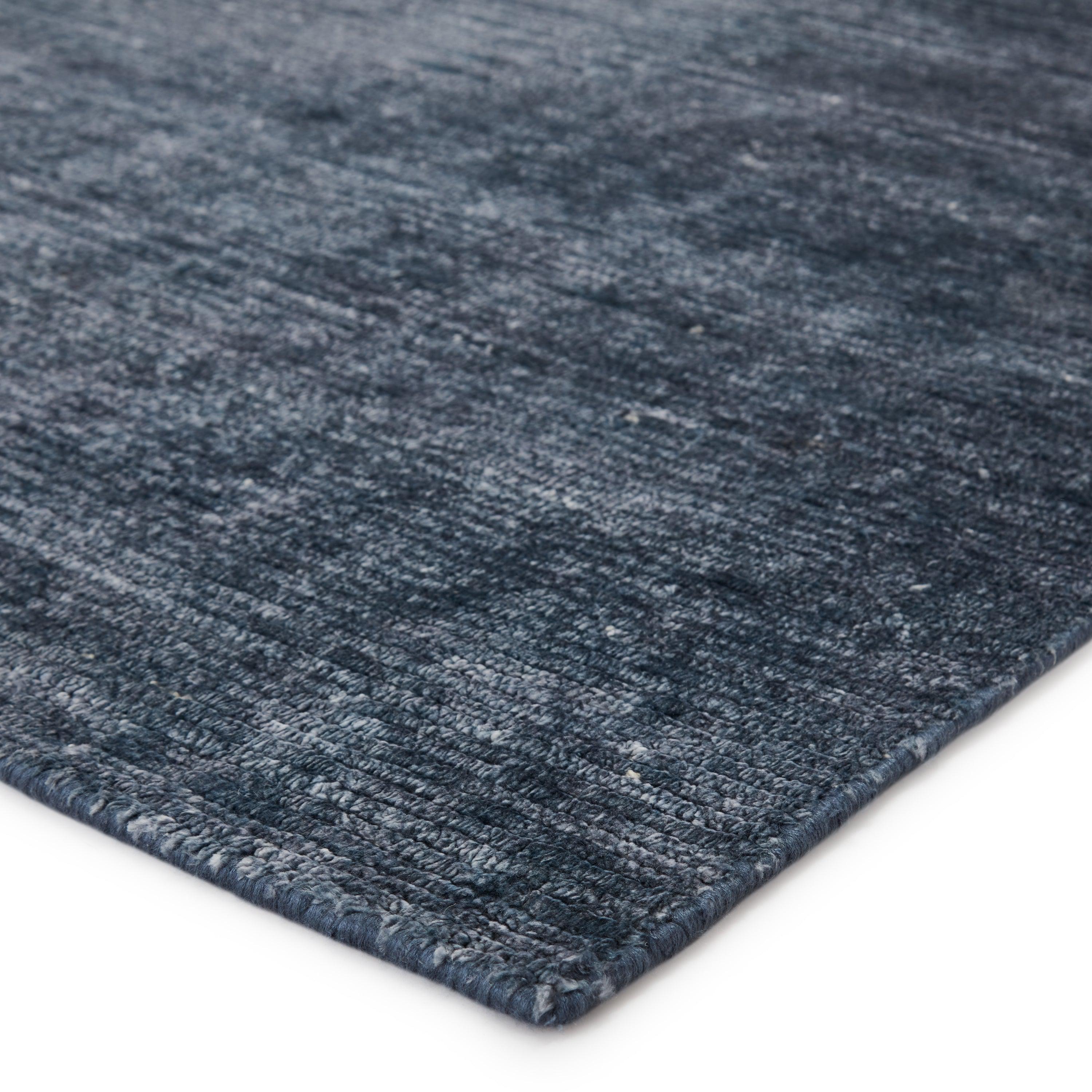 Ardis Handmade Solid Dark Blue White Area Rug、mySite、gigharbornorthrealestate