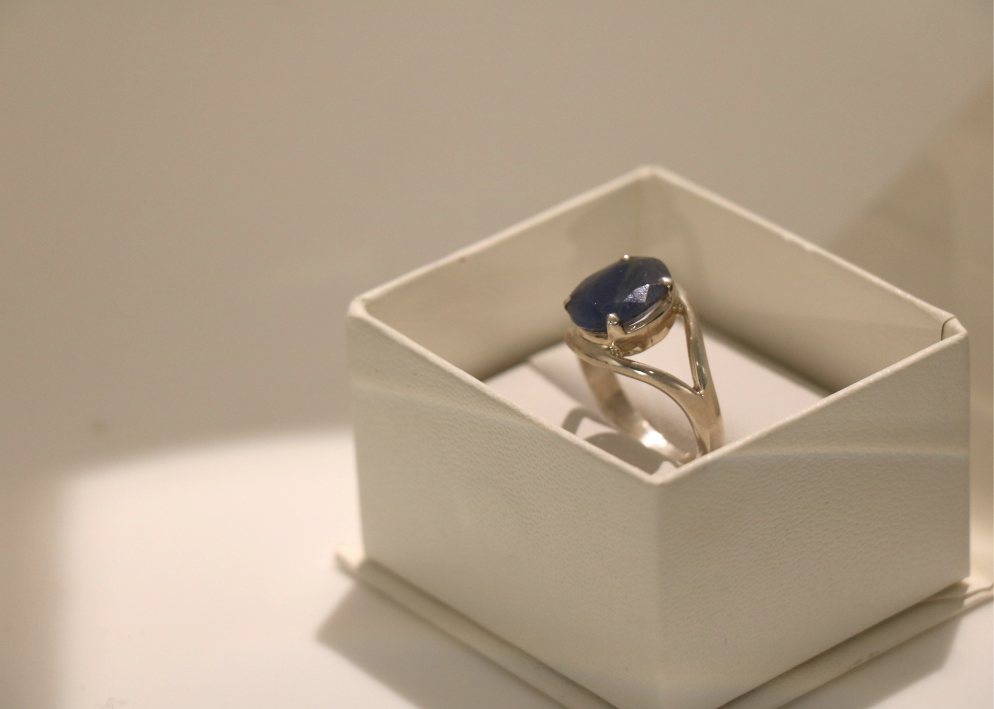 Faceted Blue Sapphire Ring (Sterling Silver)、mySite、topwebapps