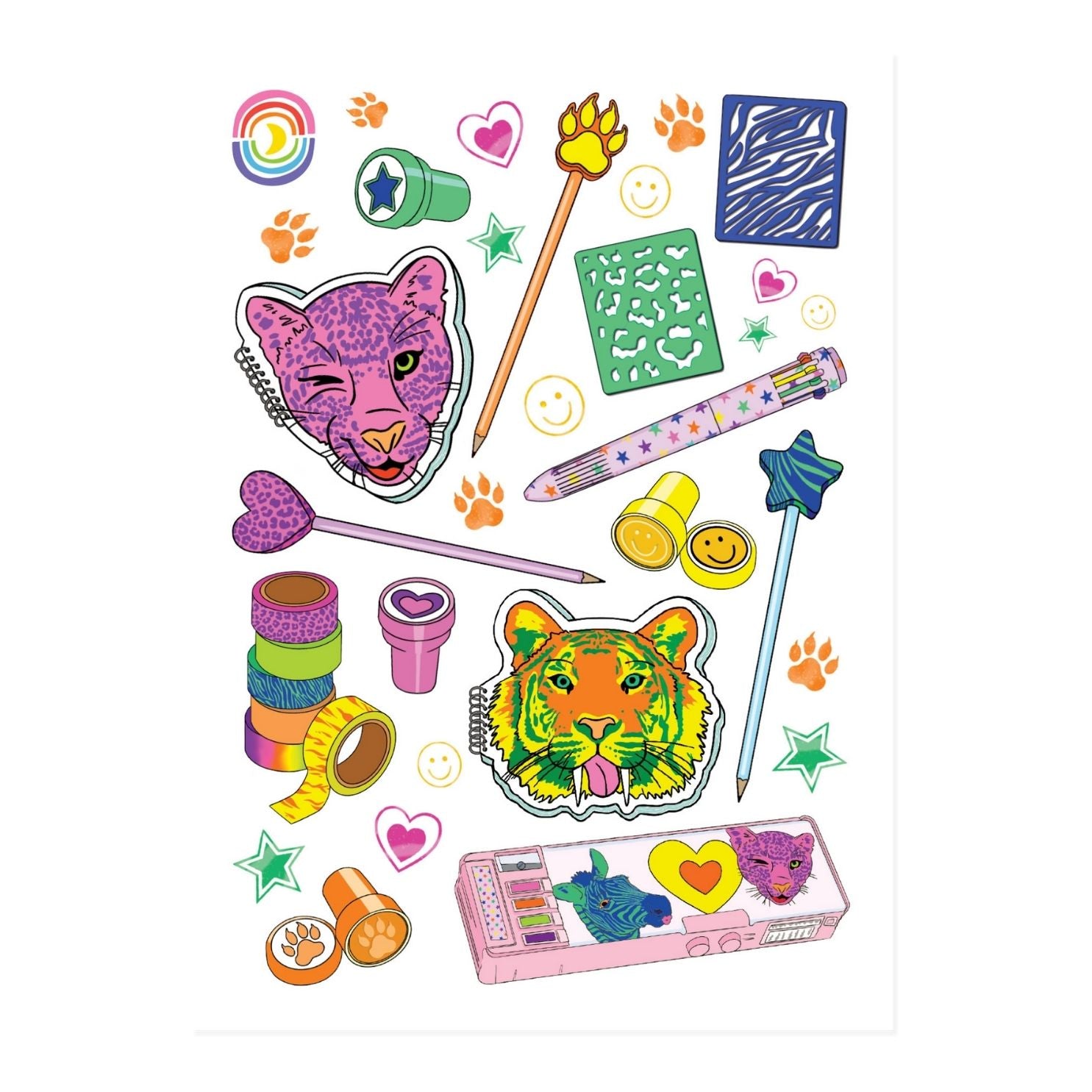  Stationery Safari A6 Sticker Sheet、mySite、ghnorth