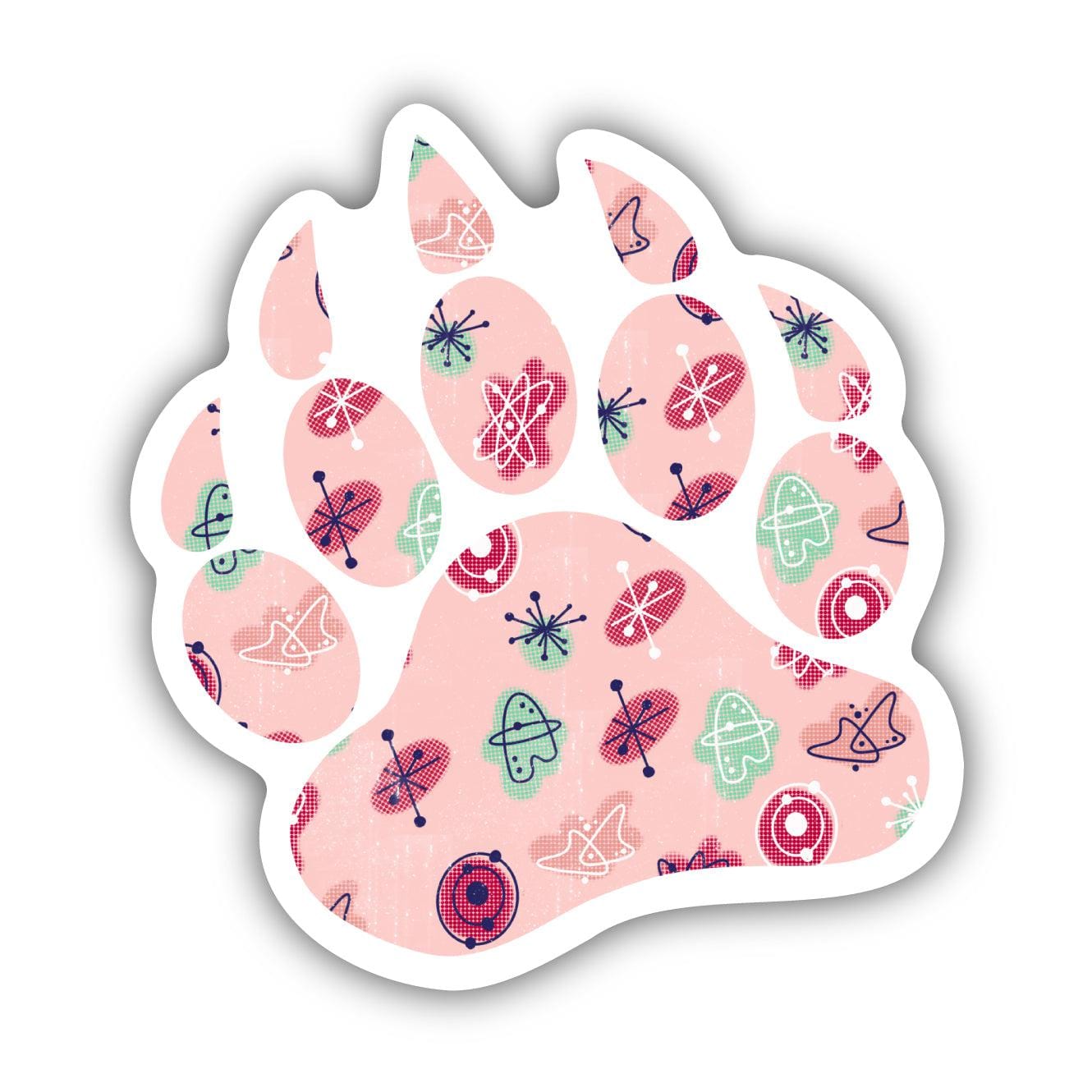  Abstract Pattern Bear Paw Print Sticker、mySite、elrpsem3k