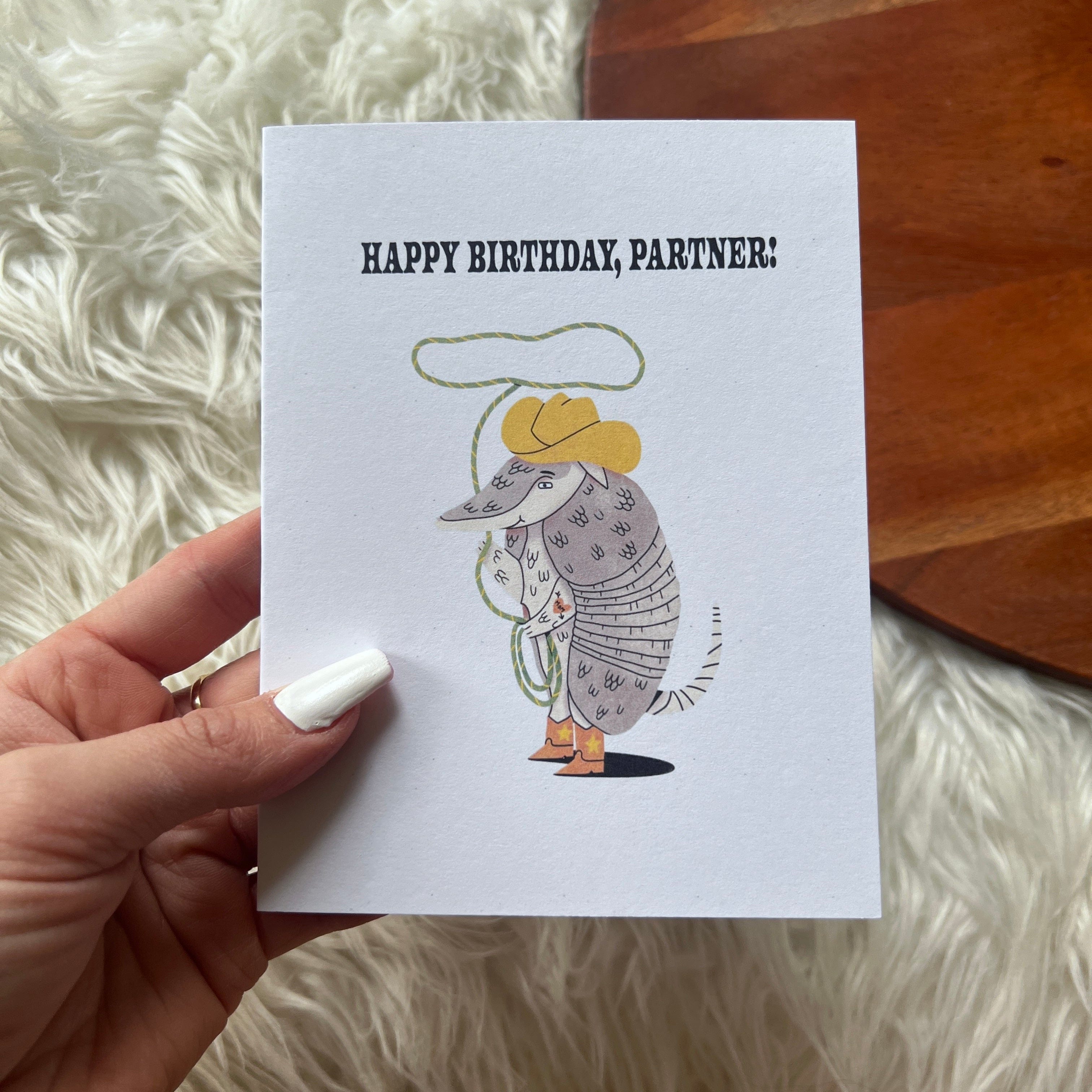  Happy Birthday, Partner Armadillo Birthday Card、mySite、elrpsem3k