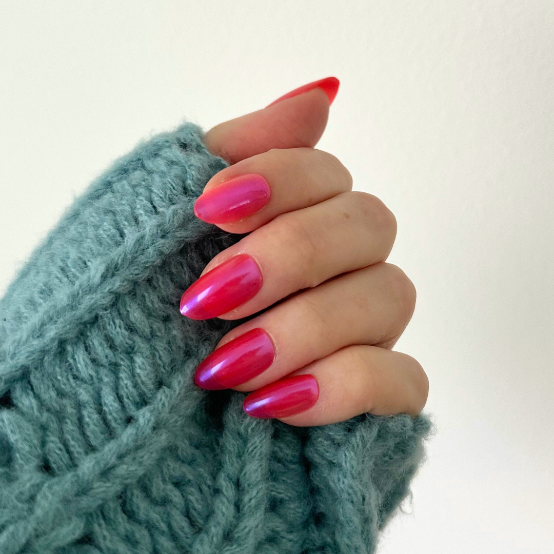 Rose Jelly Chrome - Press-On | Medium | Oval、mySite、solidvoid