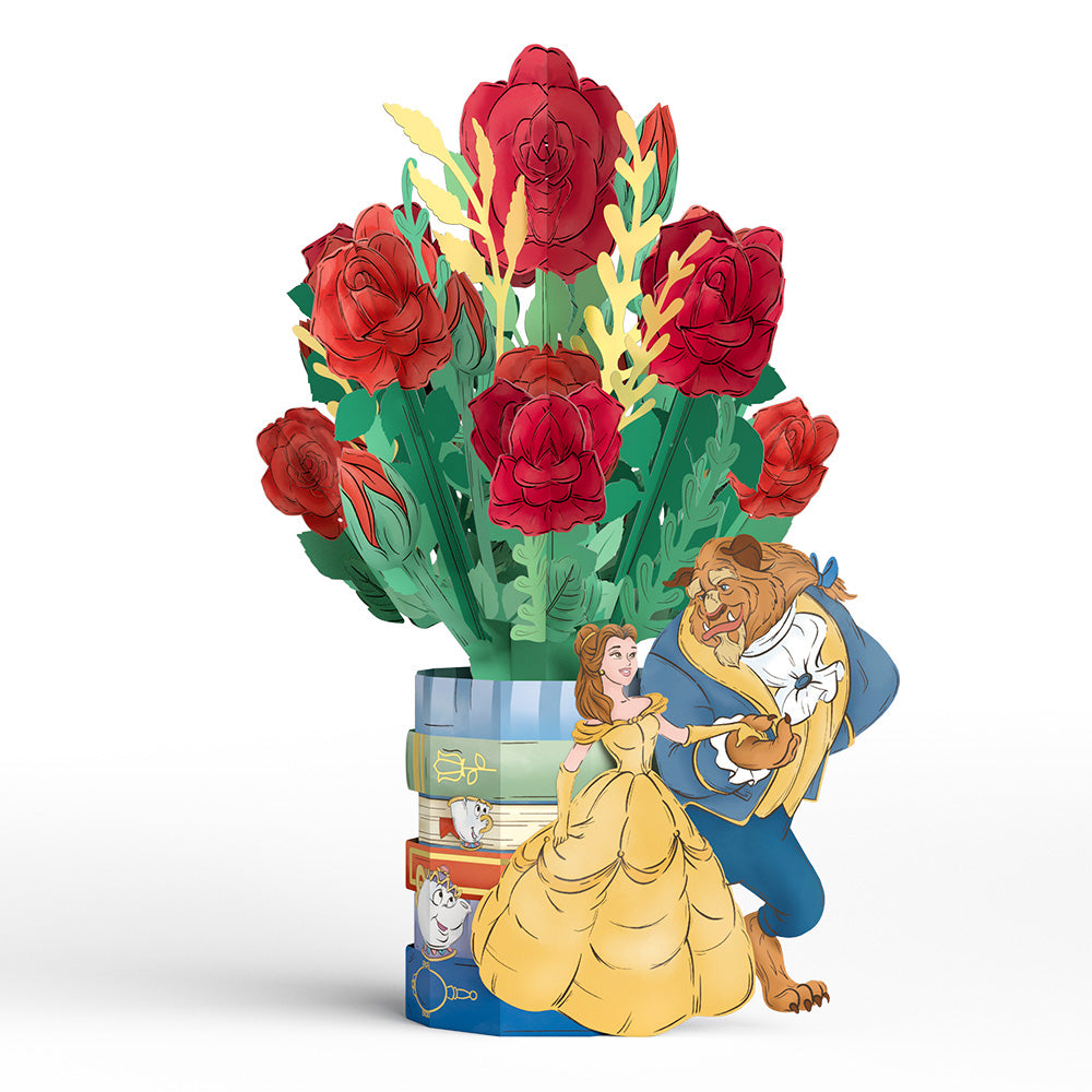 Disney’s Beauty and the Beast Pop-Up Card & Flower Buds Bouquet Bundle、mySite、solidvoid