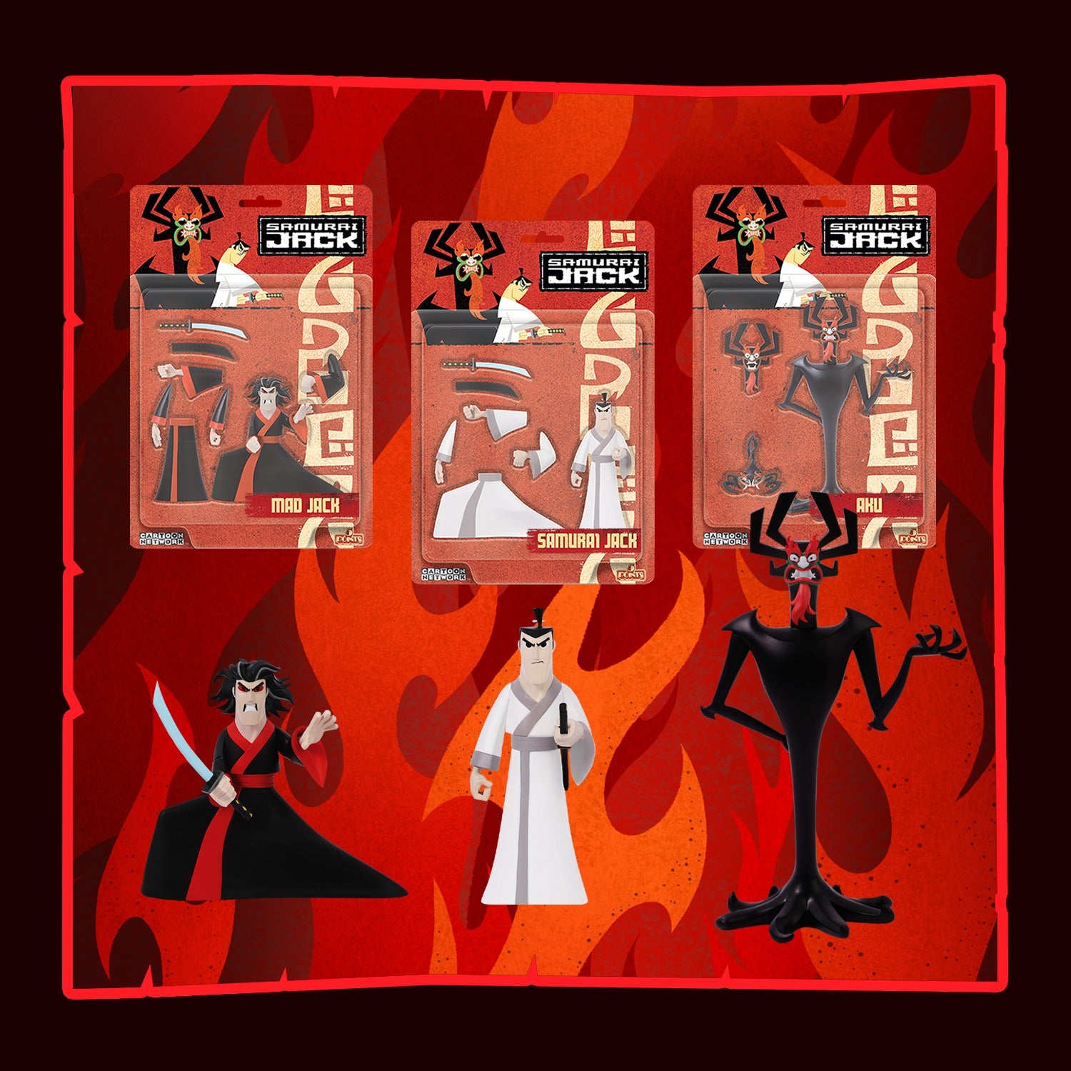 Mezco Samurai Jack 5 Points Deluxe Action Figure Set、mySite、hgirdovlk