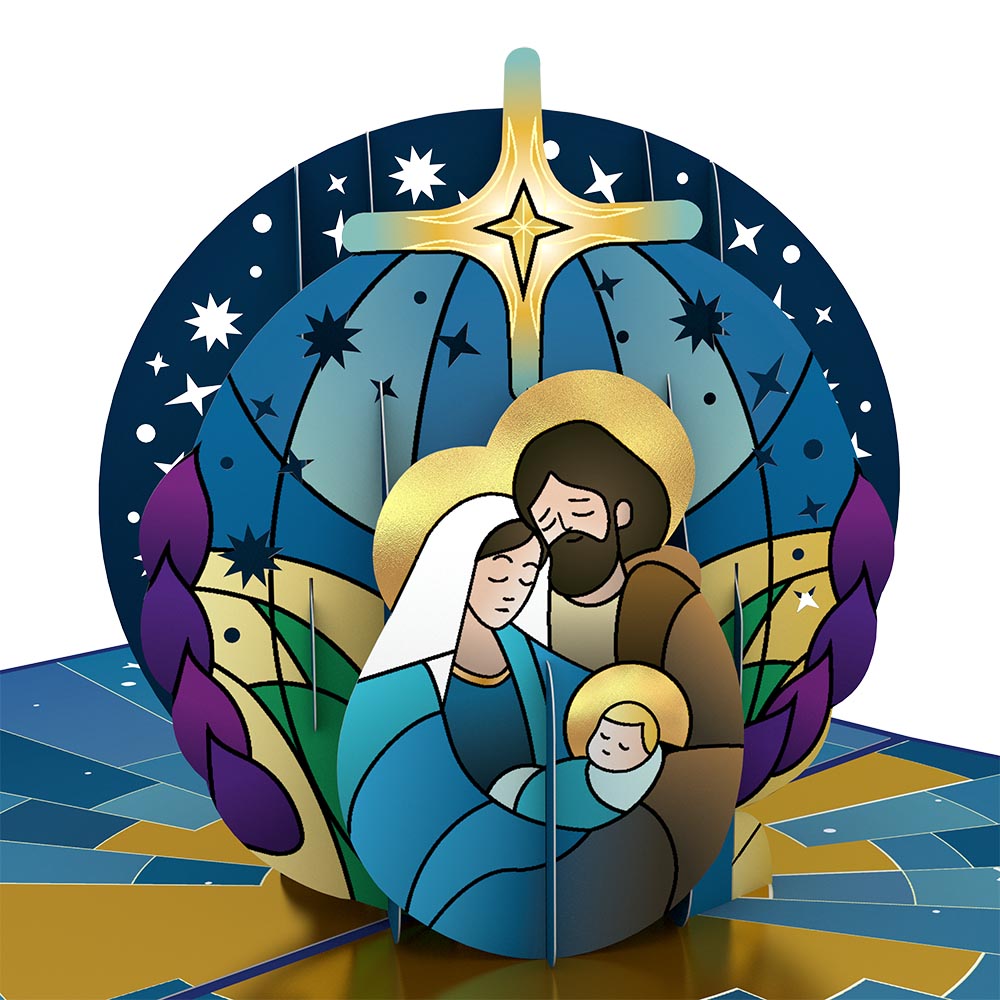 Stained Glass Holy Family Pop-Up Card、mySite、solidvoid