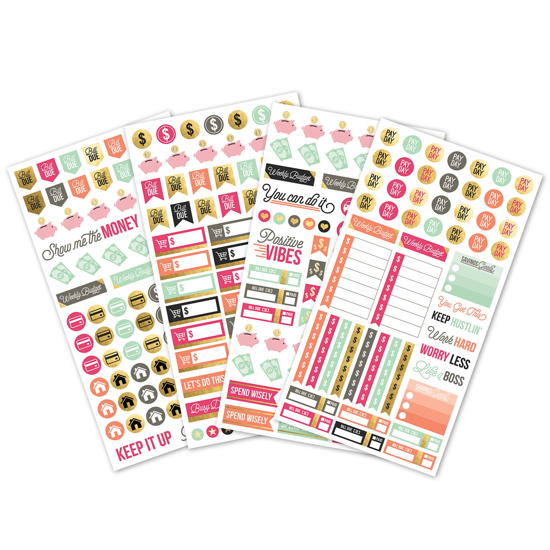  Budget Planner Stickers、mySite、ghnorth
