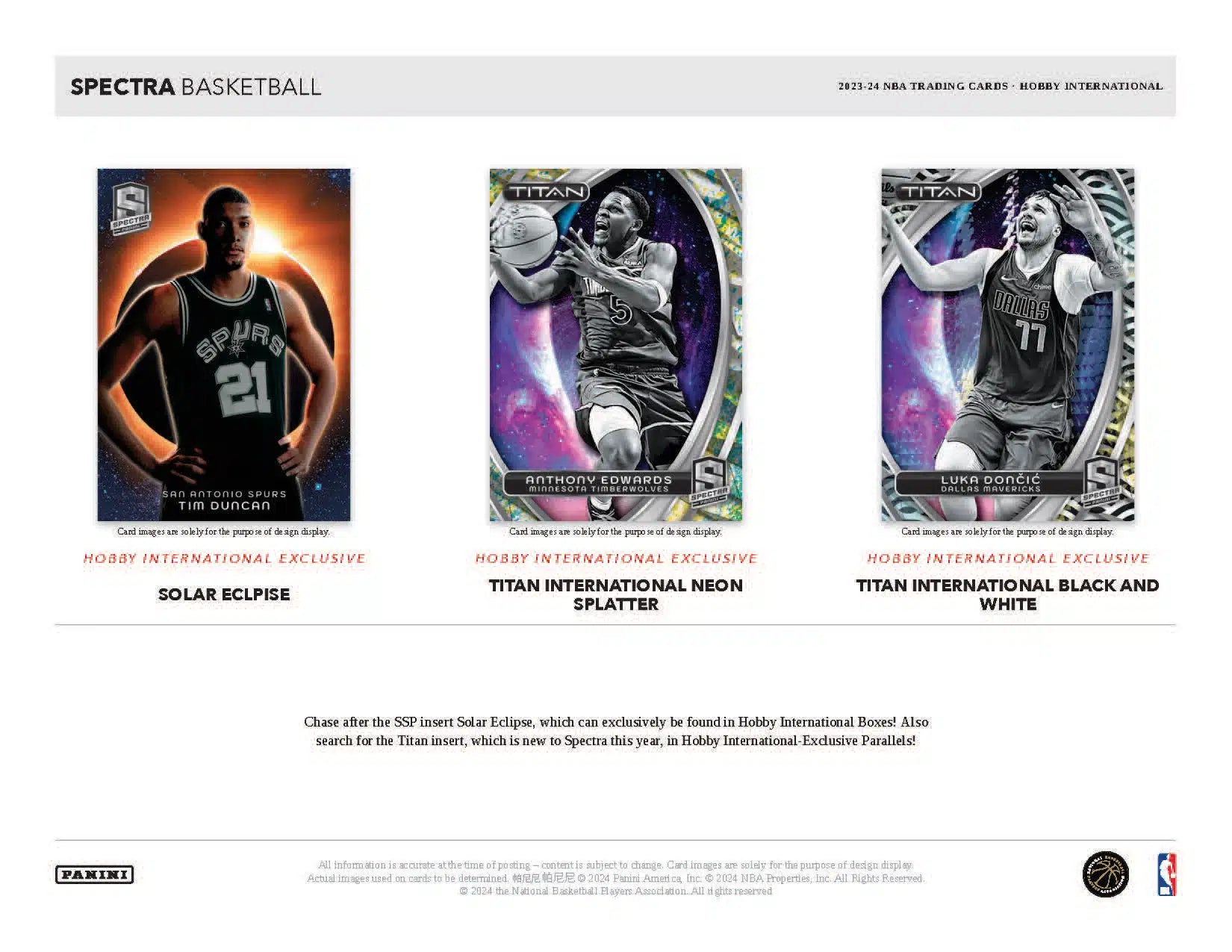 Panini Spectra NBA Basketball 2023/24 - International Hobby Box、mySite、waistdrama