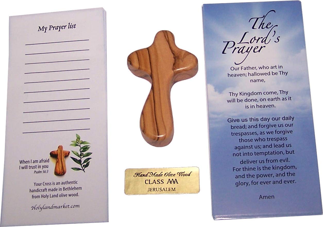  Holy Land Market Small Olive Wood Pocket / Holding Crosses With Certificates (2.5 Inches)、mySite、elrpsem3k