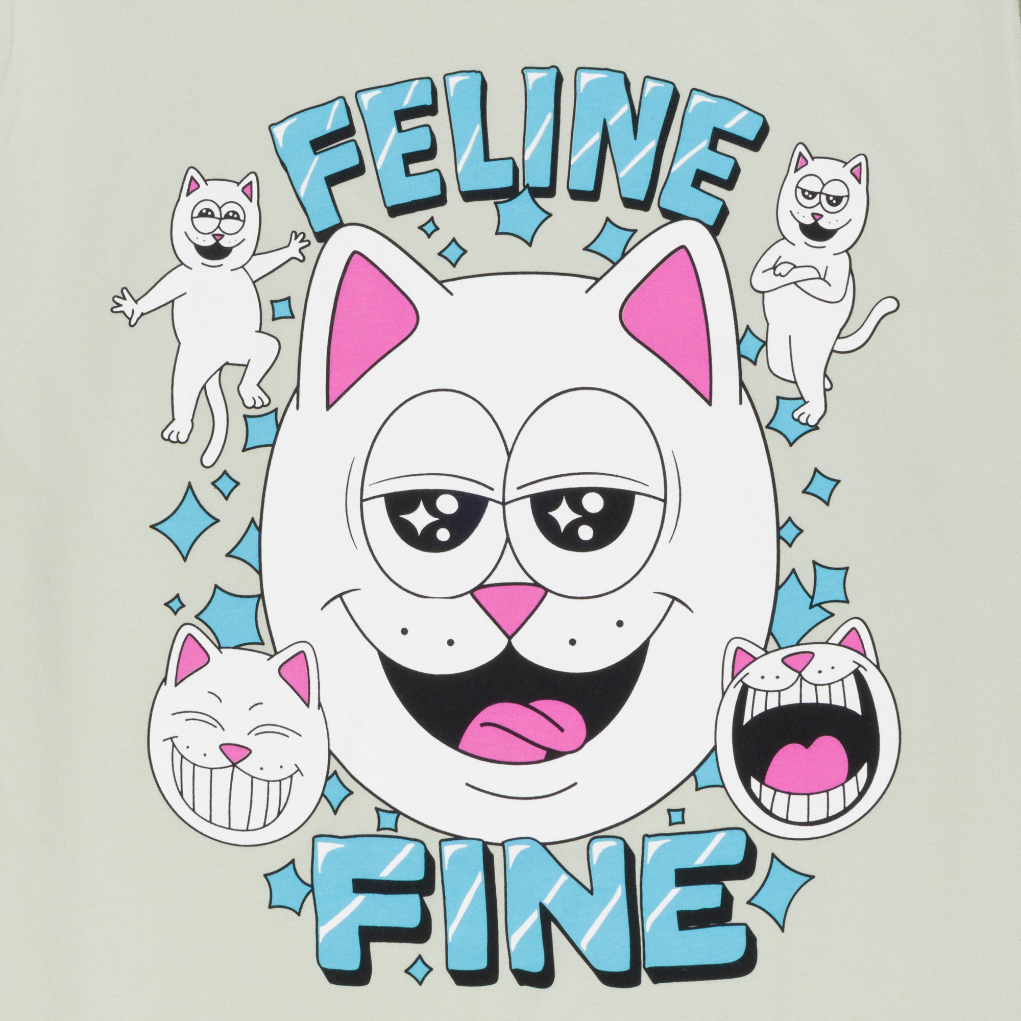  Feline Fine Tee (Sage)、mySite、merchandisen