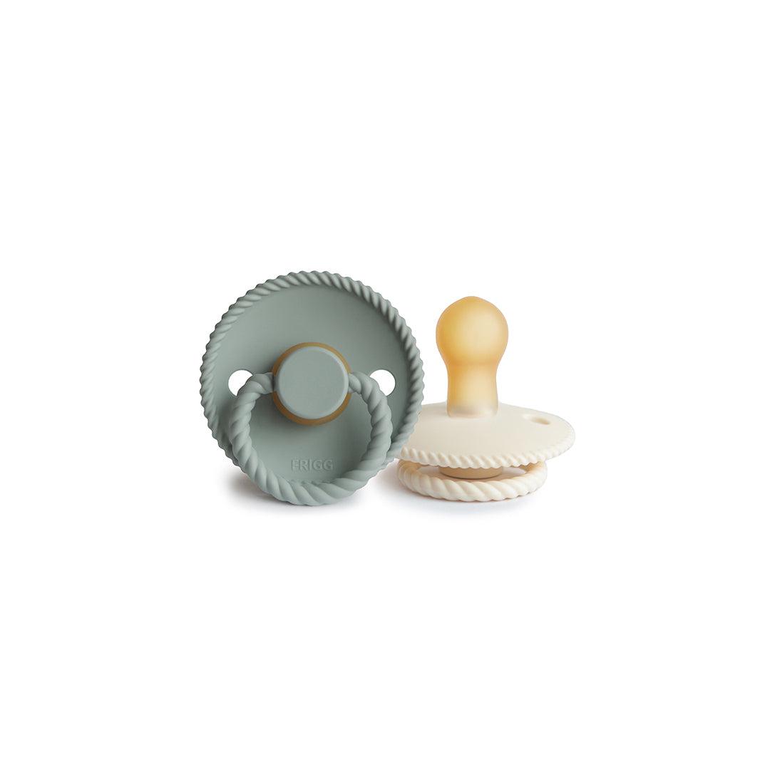  FRIGG Rope Latex Pacifier - 2 Pack - Cream - Sage、mySite、merchandisen