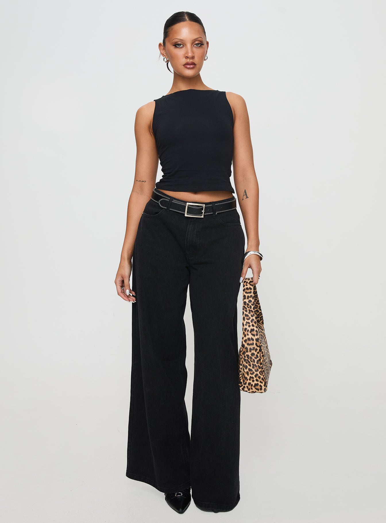 Bleeker High Neck Top Black、mySite、solidvoid