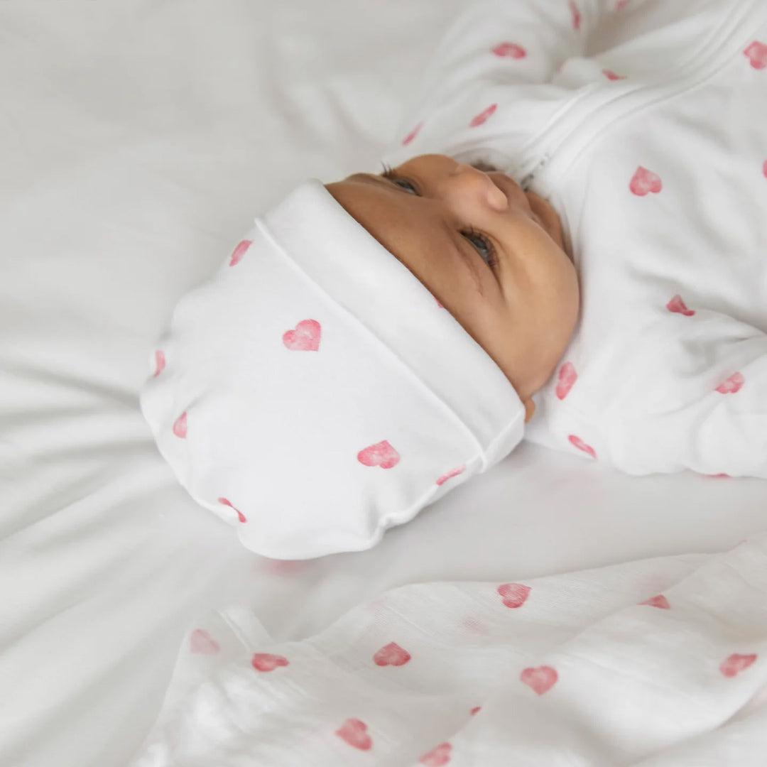  Rosa & Blue Muslin Squares - Heart - 3 Pack、mySite、merchandisen