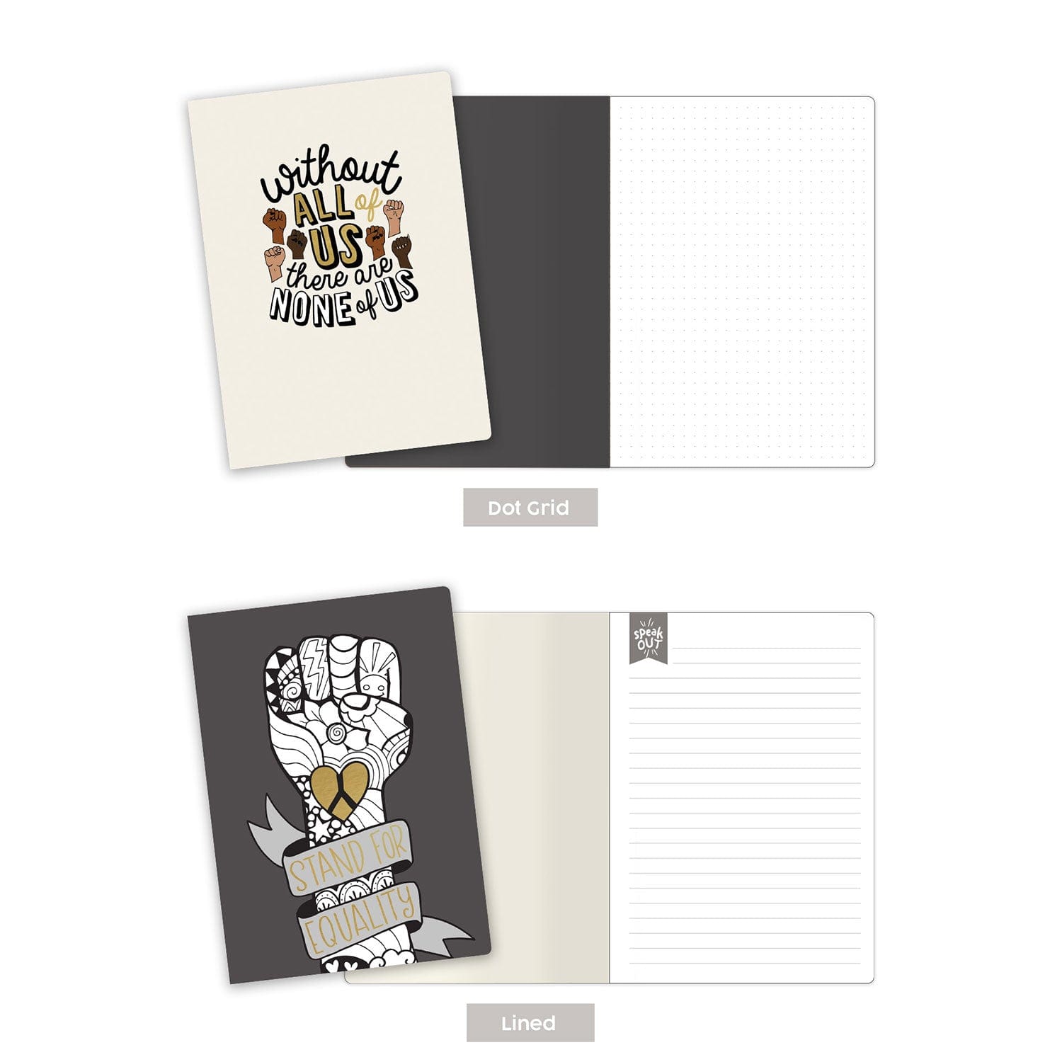  Journal Notebook Set - Stand for Equality、mySite、ghnorth