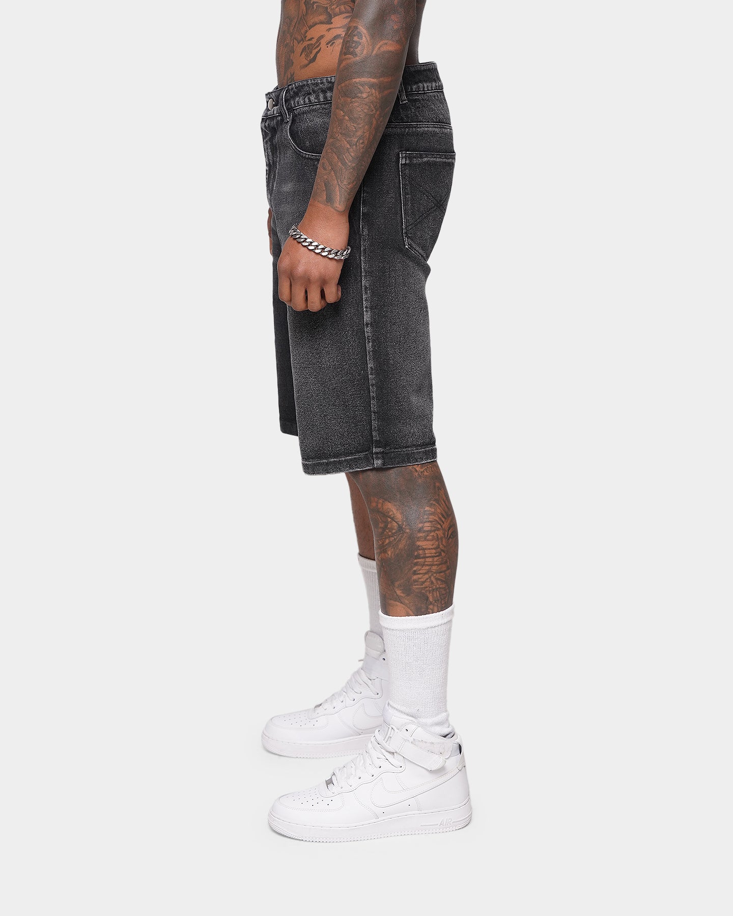 XXIII Ricardo Two Tone Denim Shorts Black、mySite、zt4zffjzw