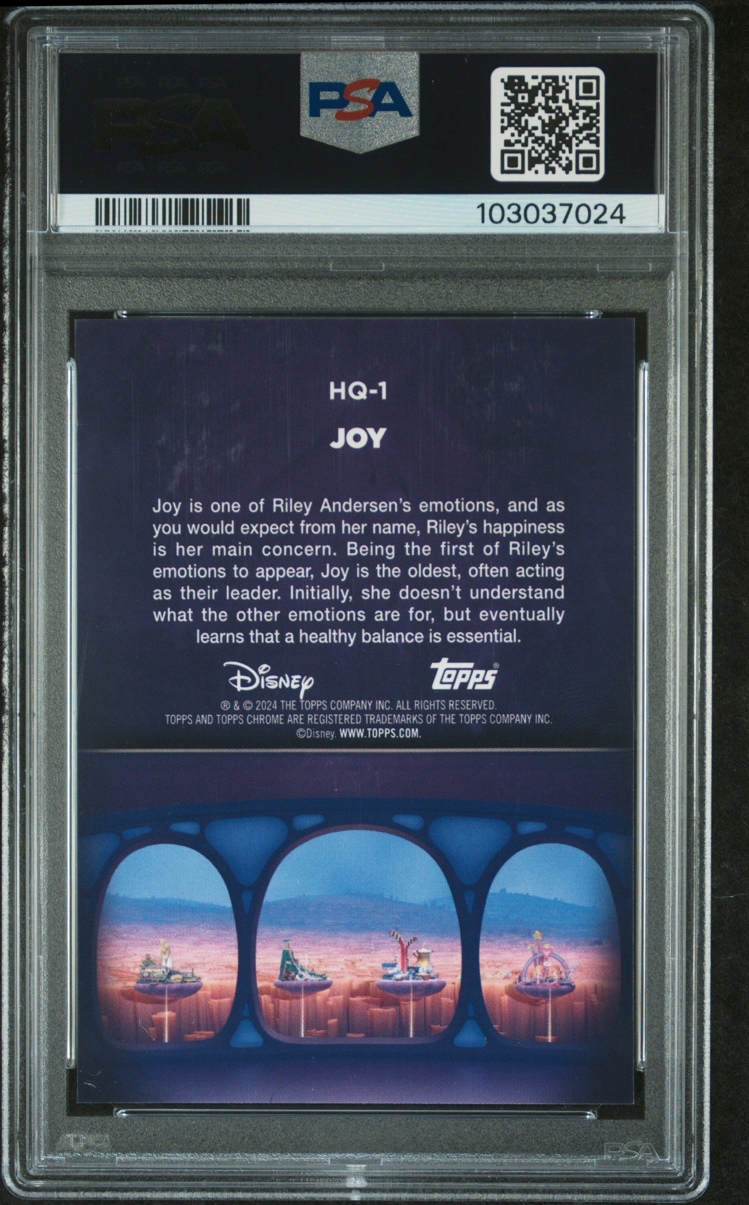 Joy #HQ1 Headquarters-Red Ref 1/5 PSA 9 Topps Chrome Disney Headquarters 2024、mySite、waistdrama