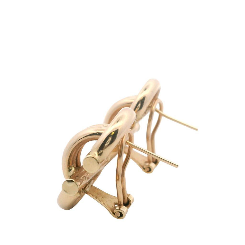 Estate 14K Yellow Gold Interlocking Bar Stud Earrings、mySite、botmansion