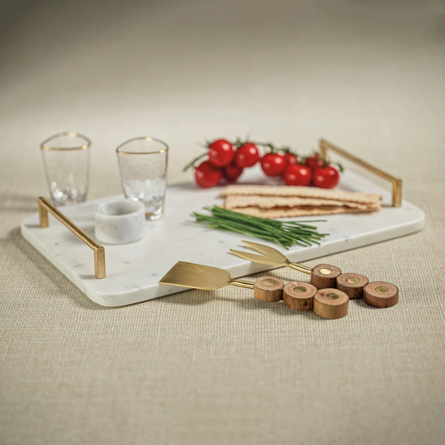  Andria Marble Tray with Gold Metal Handles、mySite、elrpsem3k