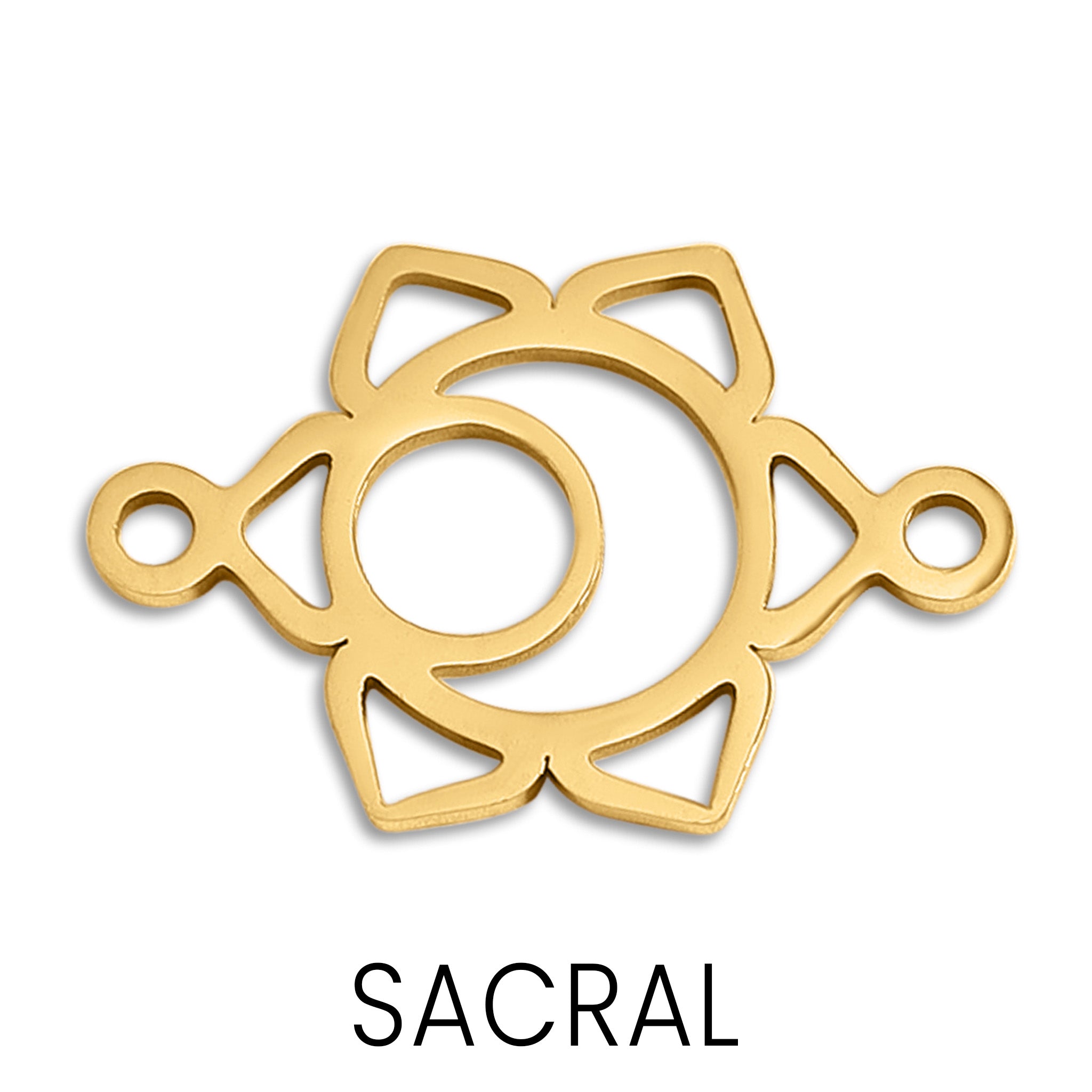 18K Gold Stainless Steel Chakra Connector Charm / PDL0177、mySite、dreamappss