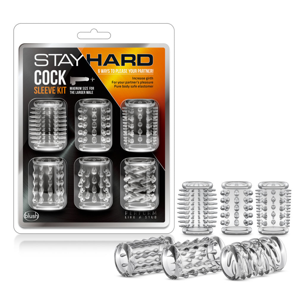 Stay Hard By Blush® | Clear Soft Tickler Stimulation Sleeve Kit (Set of 6)、mySite、bottomscart