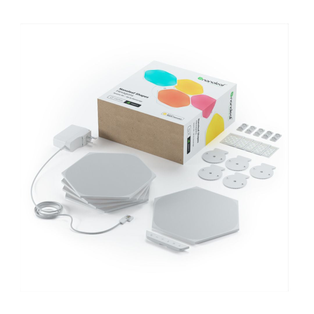 Nanoleaf Hexágonos Kit Inicial com 5 painéis、mySite、fannypackpong