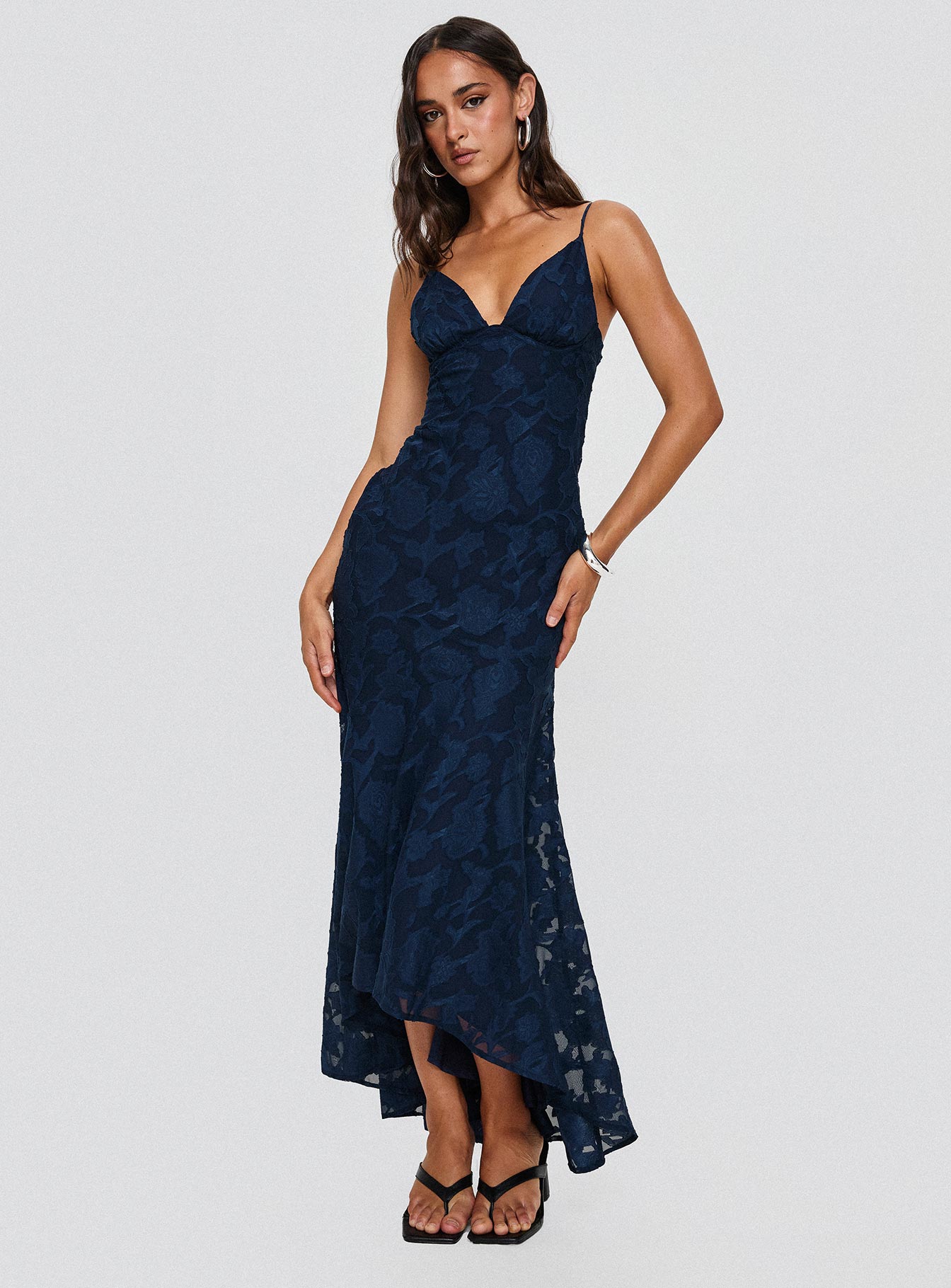 Cyrene Maxi Dress Navy、mySite、solidvoid