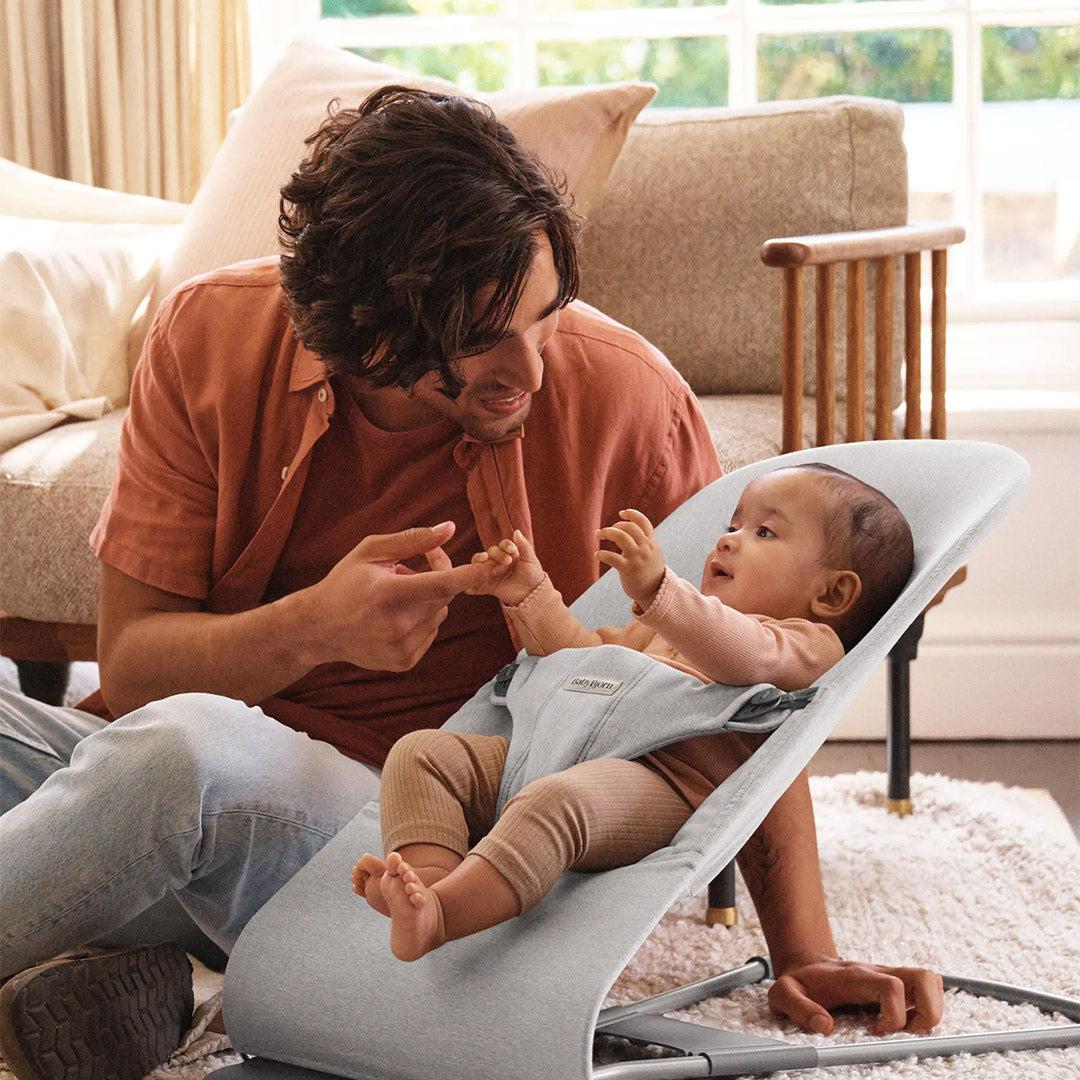  BabyBjörn Bouncer Bliss Woven Mélange - Light Grey、mySite、merchandisen