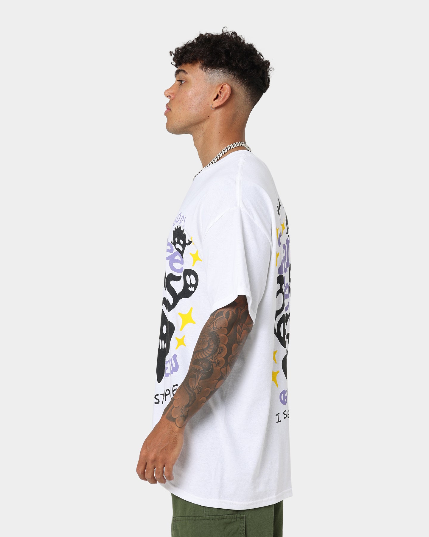 Goat Crew I Can See Ghosts All Over Print T-Shirt White、mySite、zt4zffjzw