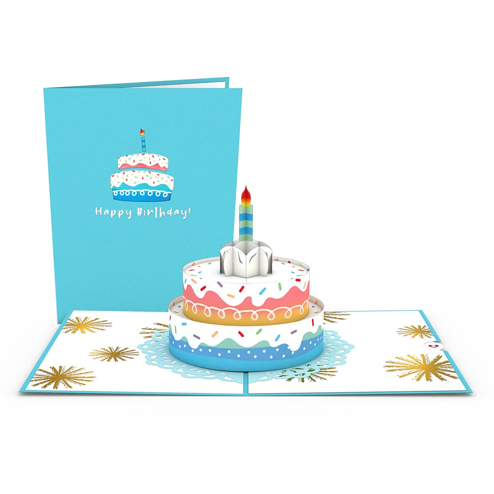 Rainbow Birthday Cake Pop-Up Card、mySite、solidvoid