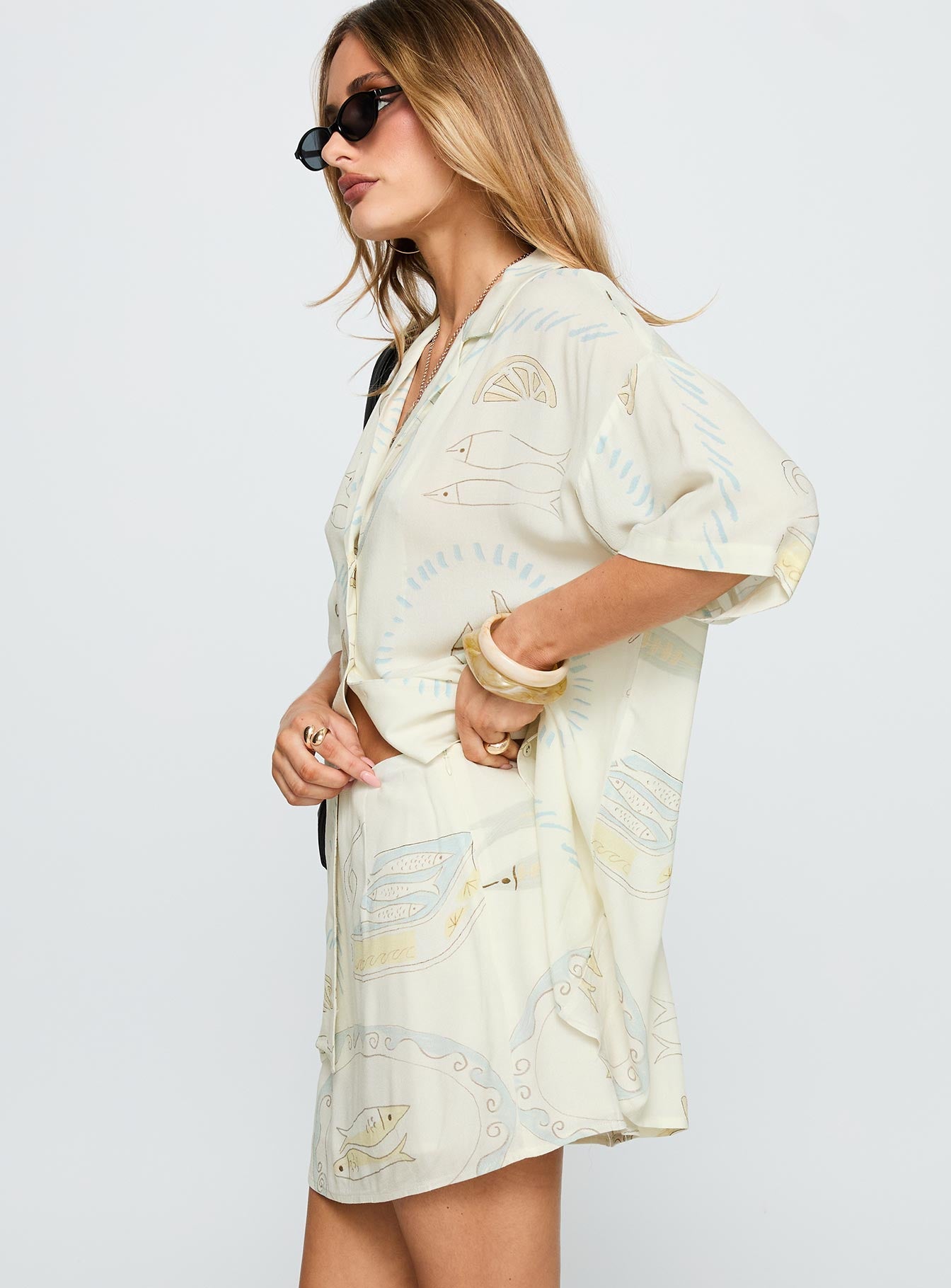 Caraliia Mini Skirt Cream、mySite、solidvoid