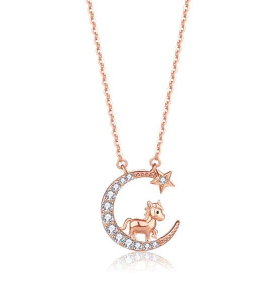 Zodiac Baby Animal Necklaces-Chinese Zodiac Cute Rose Gold Plated Sterling Silver、mySite、g9winljtr