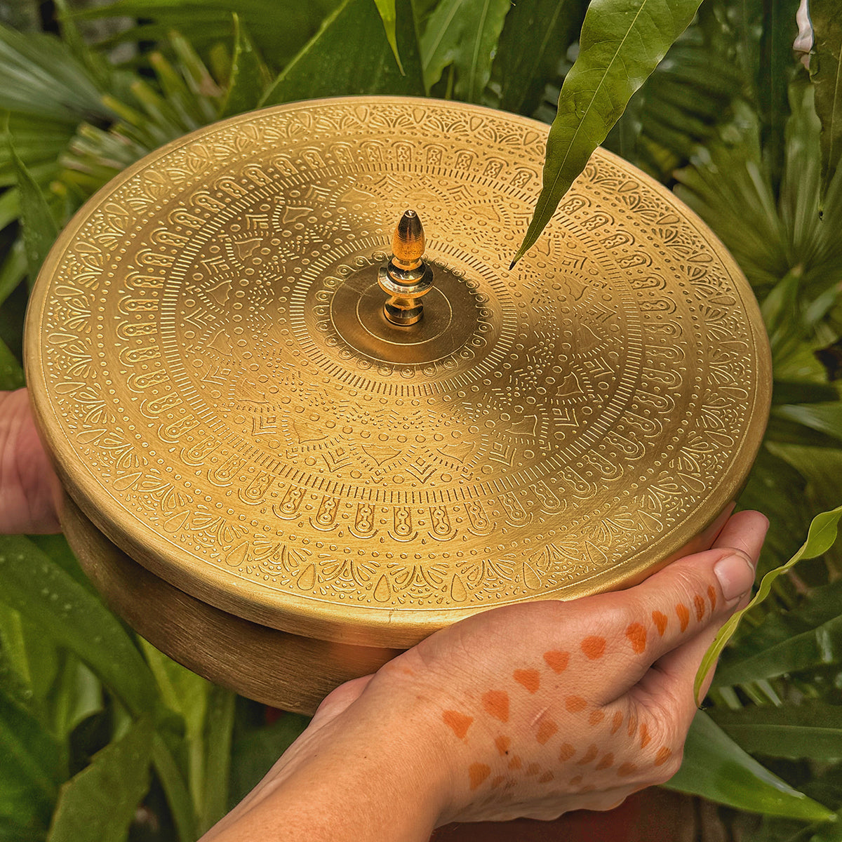 Brass Masala Box | Rangoli | 9 inches、mySite、camillekostekn