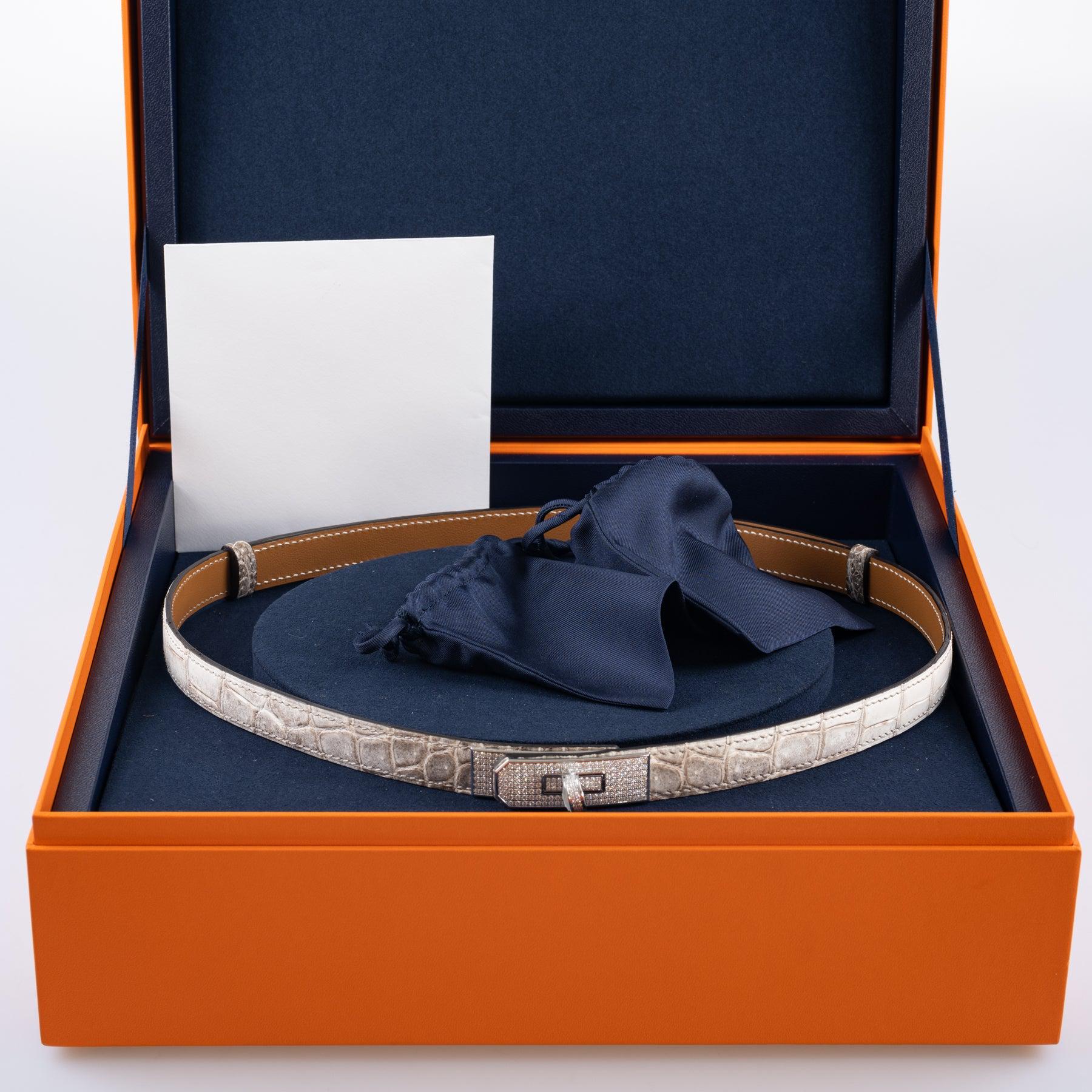Hermès Diamond Himalaya Kelly Belt Matte Nilo Crocodile 18K White Gold & Diamond Hardware、mySite、garminoutage.com