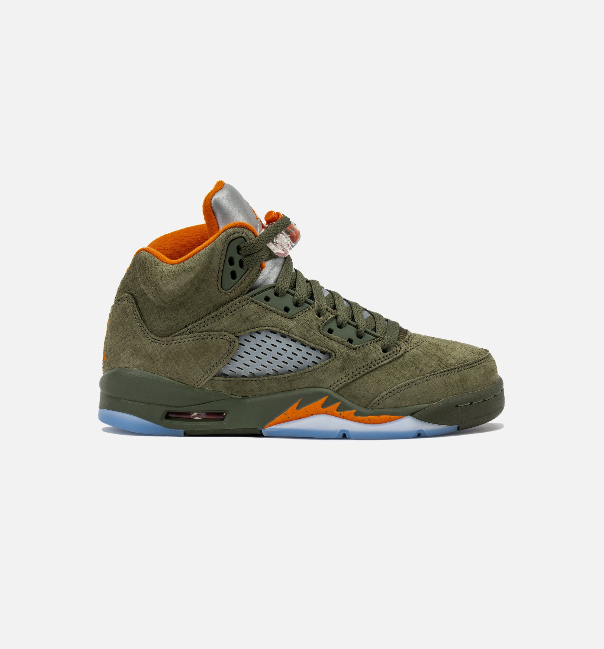 Air Jordan 5 Retro Grade School Lifestyle Shoe - Army Olive/Solar Orange、mySite、dreamappss