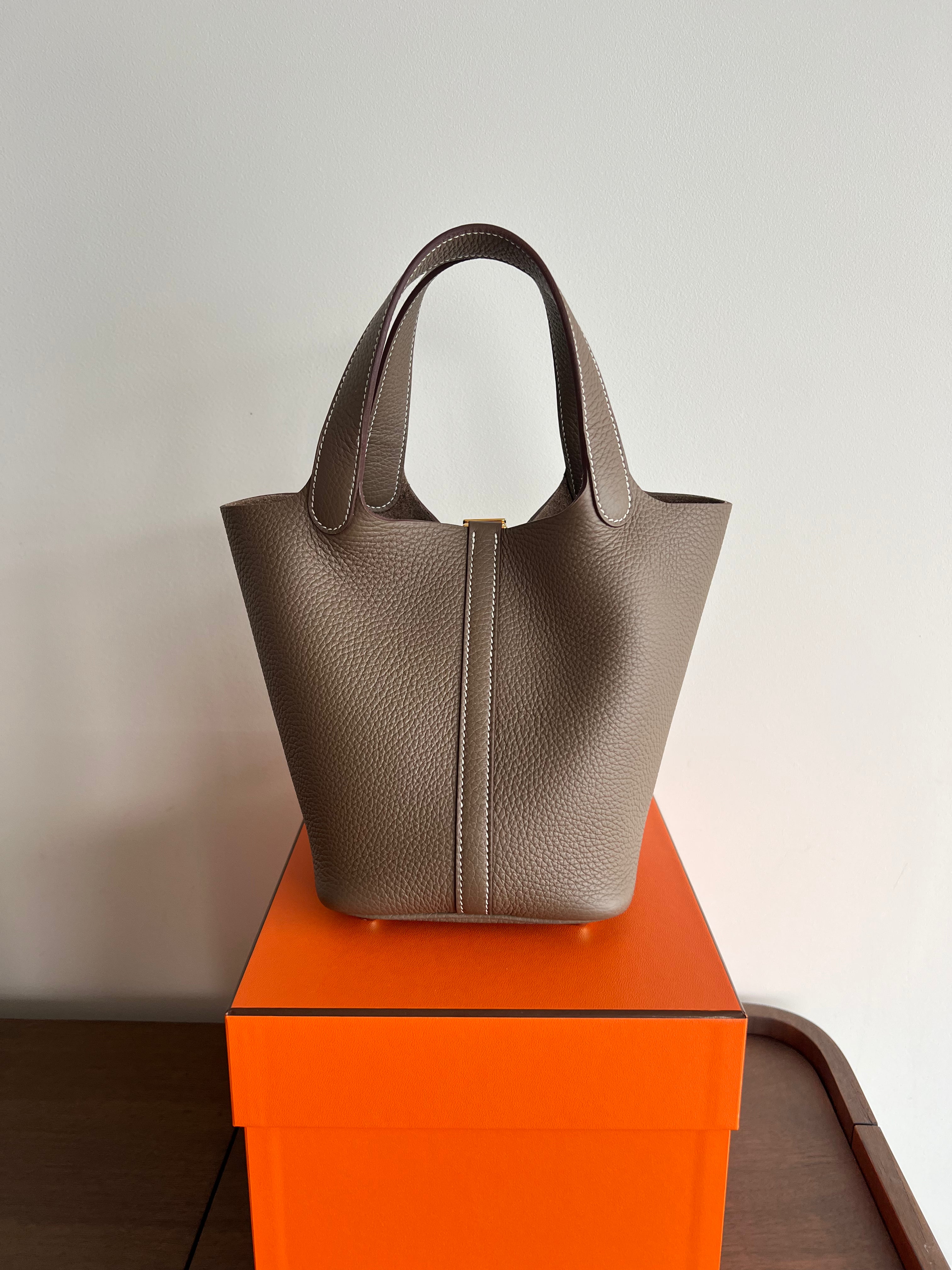 Hermès Picotin 18cm Etoupe Clemence GHW、mySite、garminoutage.com