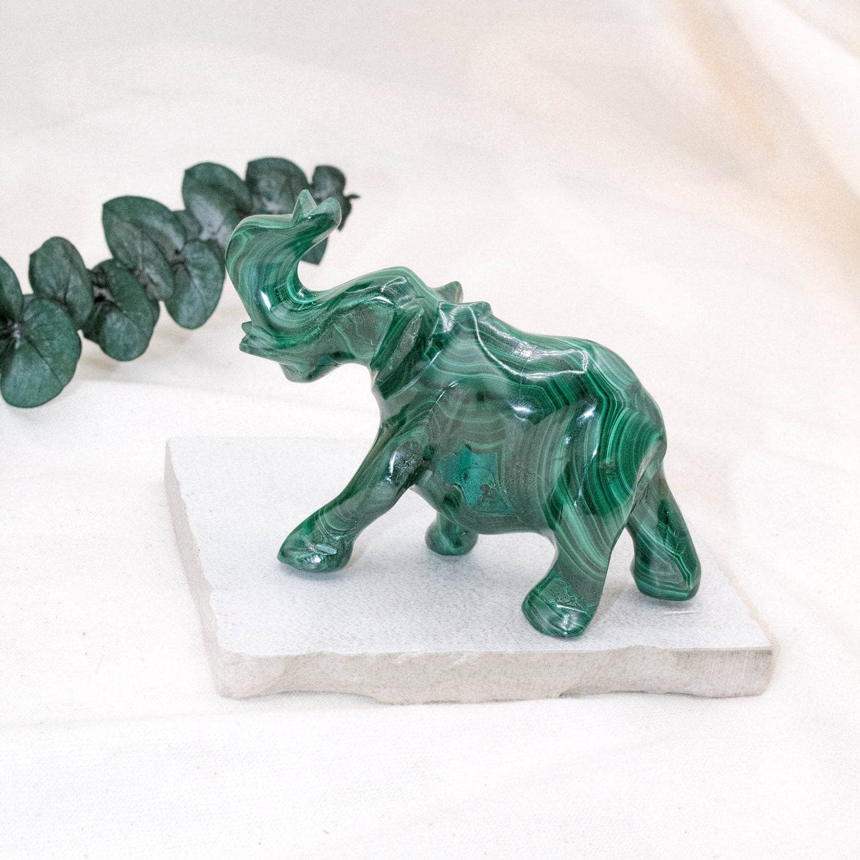 Genuine Malachite Elephants - Hand Carved - 1 of a Kind、mySite、hinf8tx79