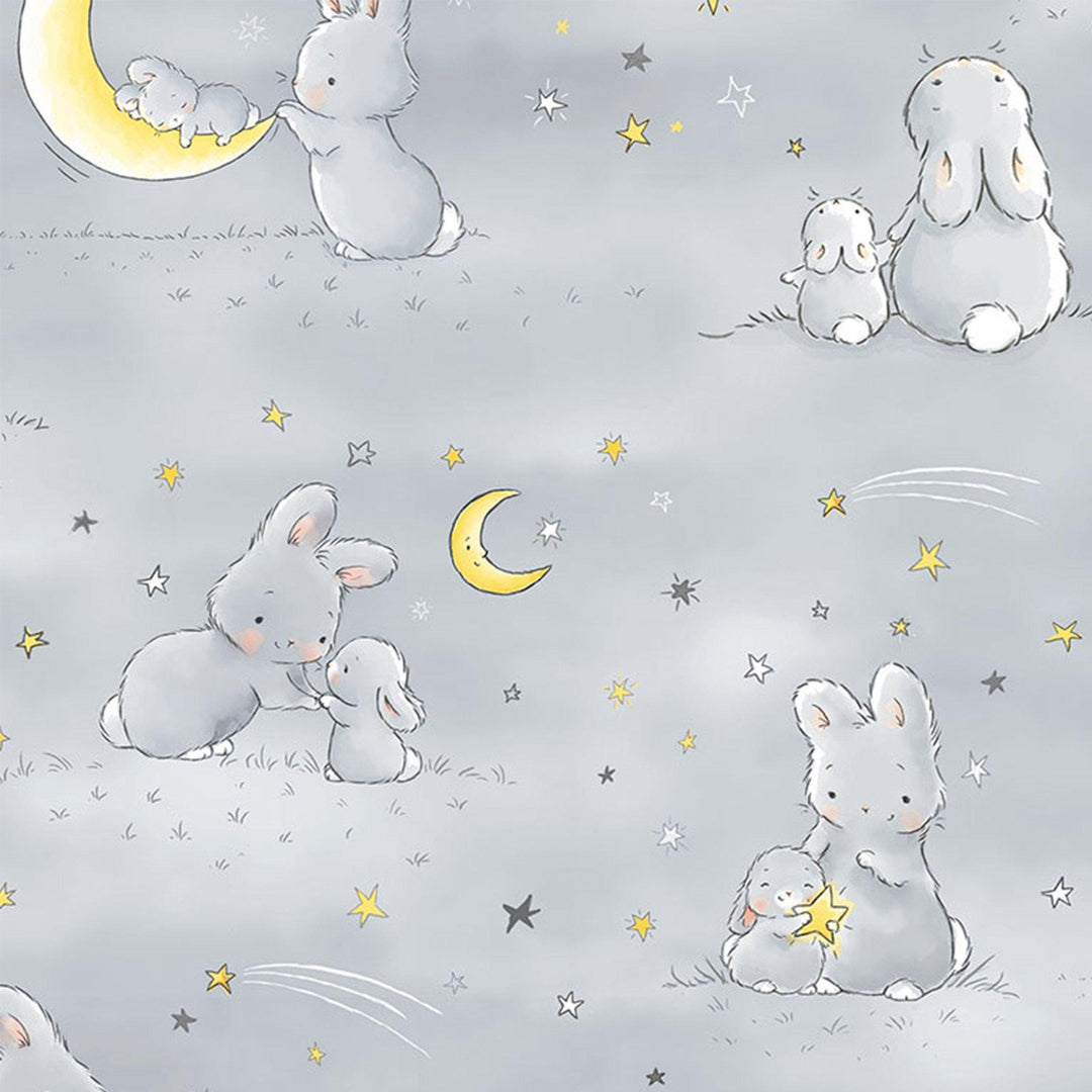 RETIRED - Fabric - Bloom Little Star Collection - Bunnies & Moons - 1/4 yard、mySite、g9winljtr
