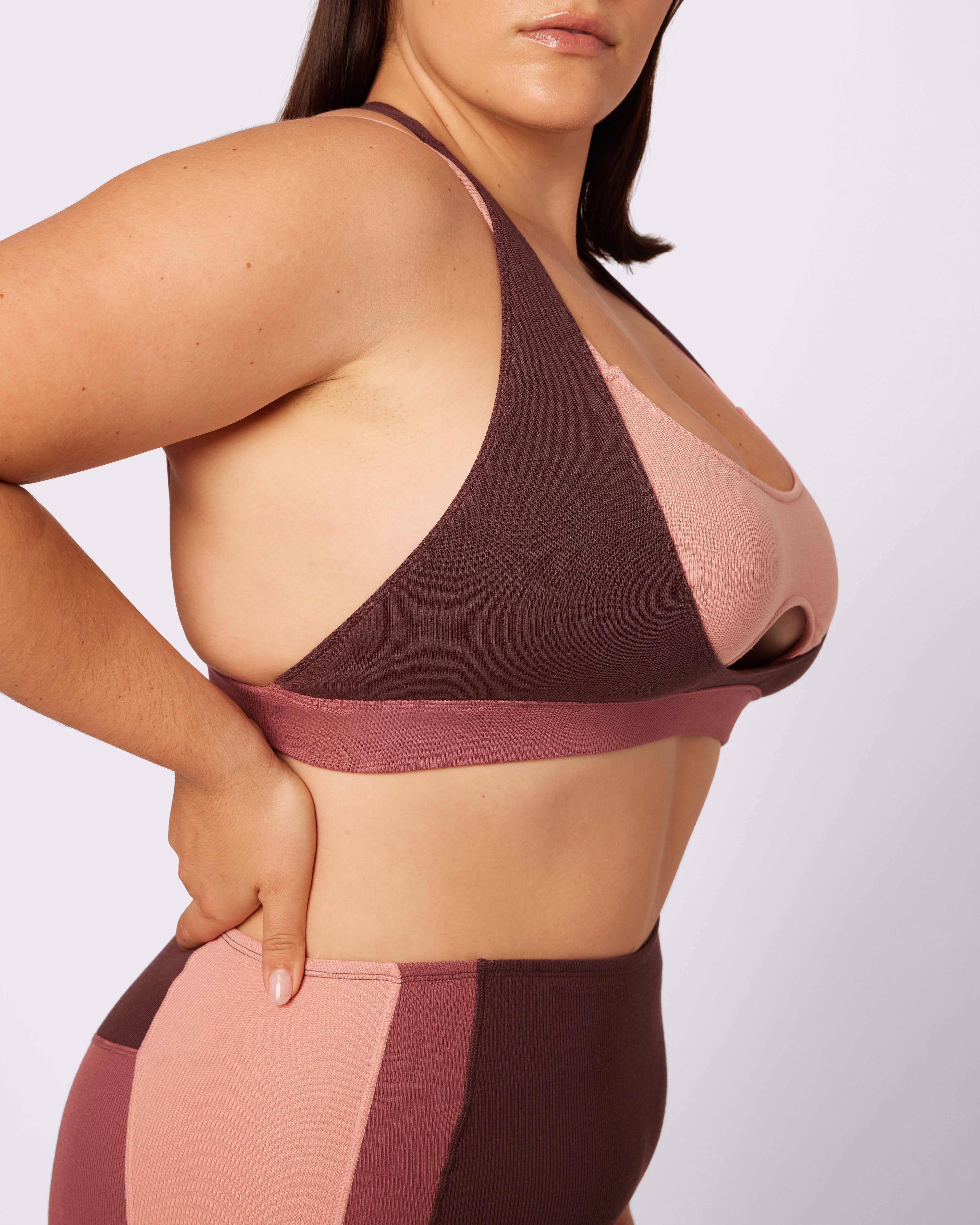 Peekaboo Scoop Layered Bralette | Lush Rib | Archive (Pretzel)、mySite、bengalsvssteelers