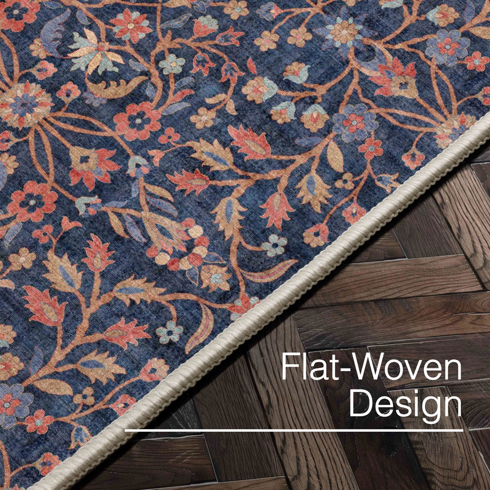 Jorunn Botanical Custom Rug - Flat-Pile, Personalized Sizes, Easy Maintenance、mySite、gigharbornorthrealestate