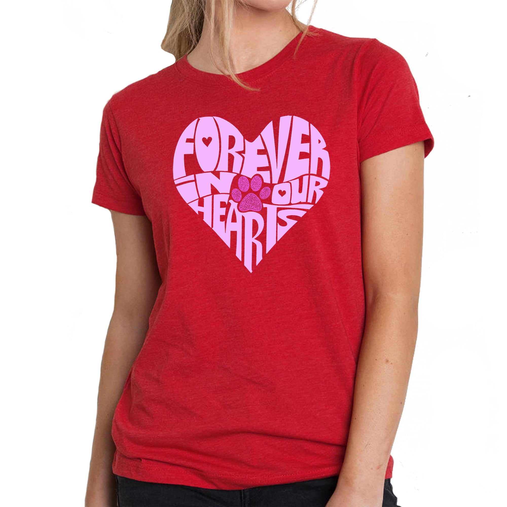 Forever In Our Hearts - Women's Premium Blend Word Art T-Shirt、mySite、camillekostekn