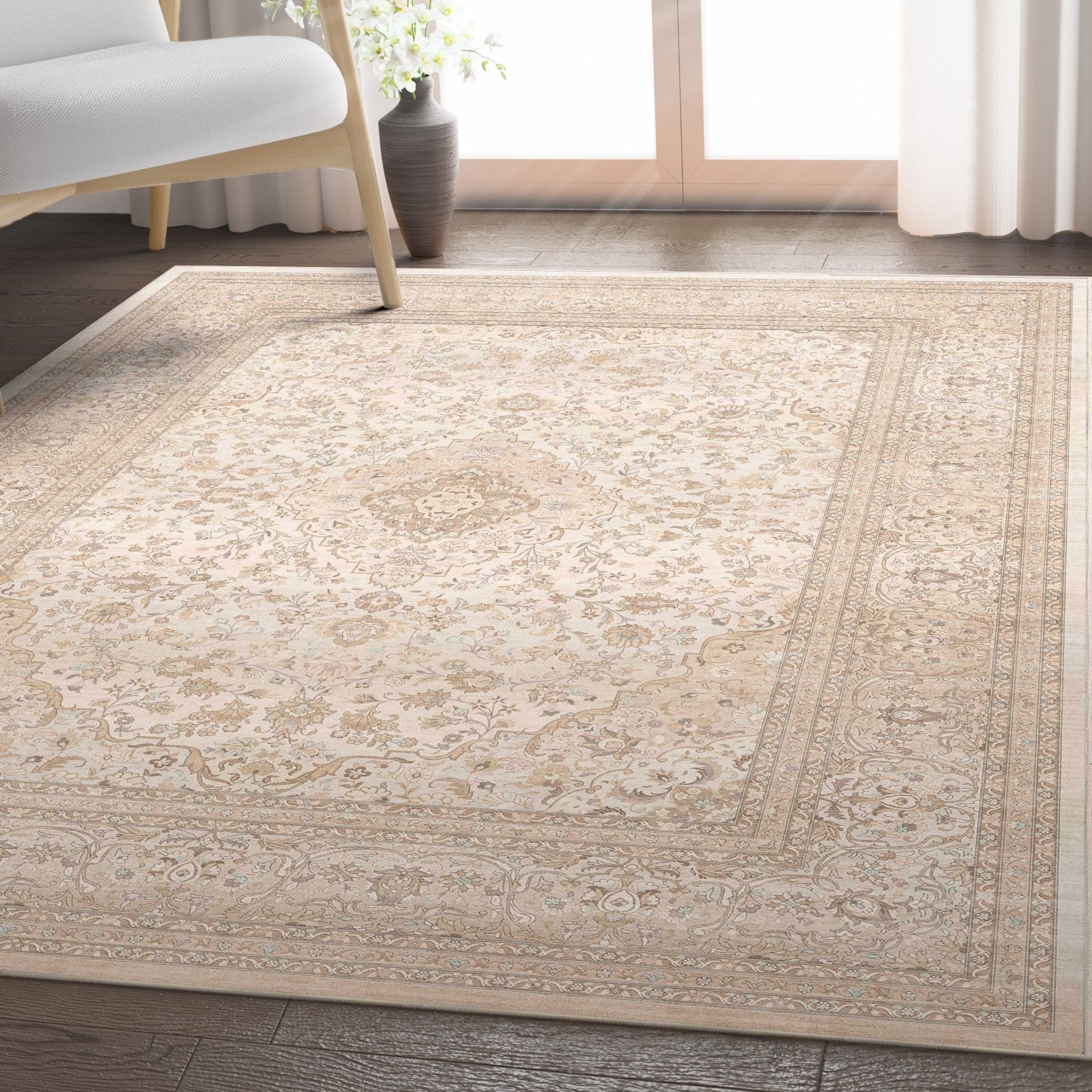 Athens Medallion Floral Rug – High-Density Modern Design、mySite、gigharbornorthrealestate