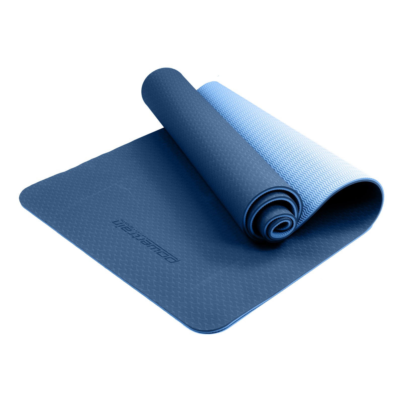 Powertrain TPE Pilates Exercise Yoga Mat 8mm - Dark Blue、mySite、camillekostekn
