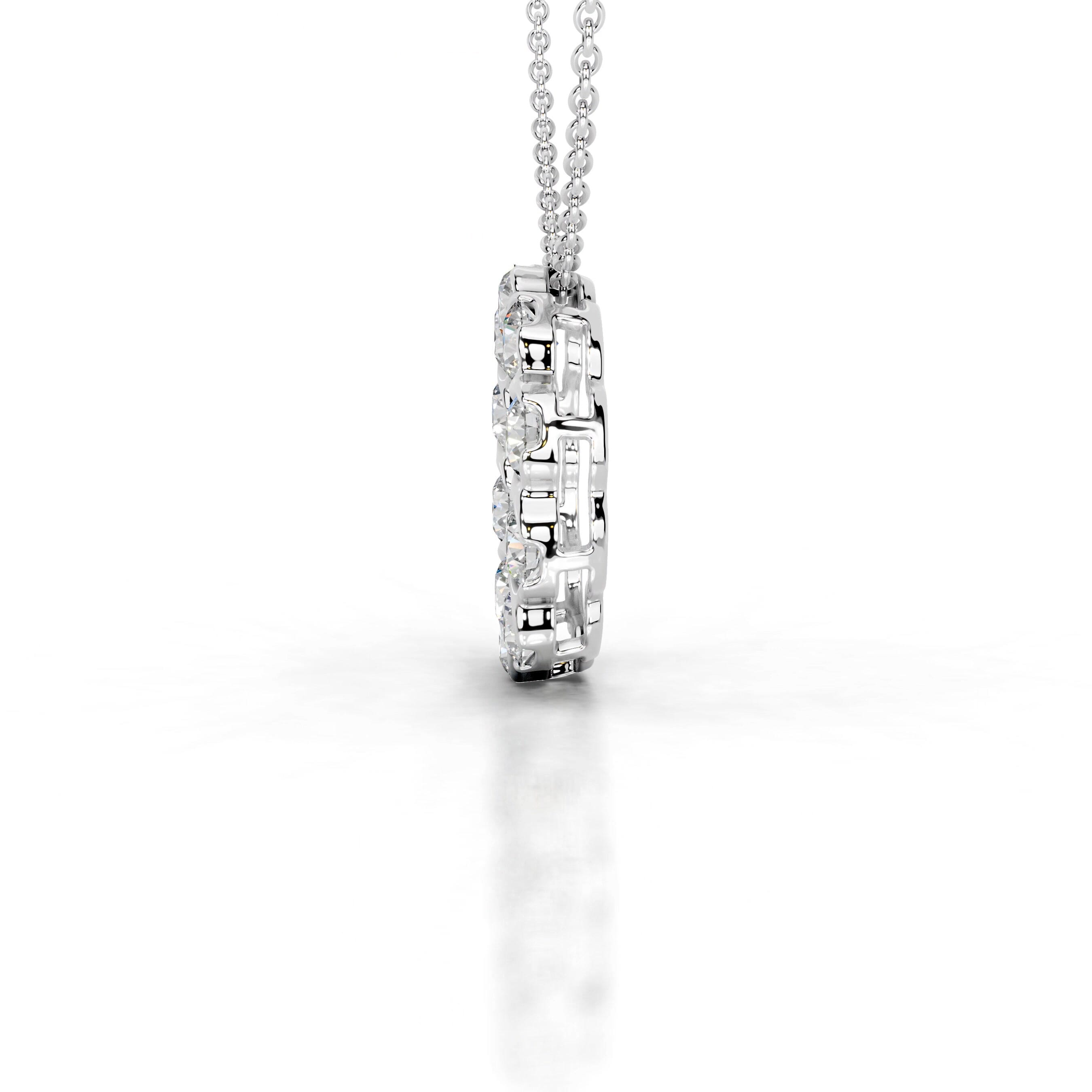 Florence Lab Grown Diamond Hoop Pendant - 14K White Gold、mySite、hinf8tx79
