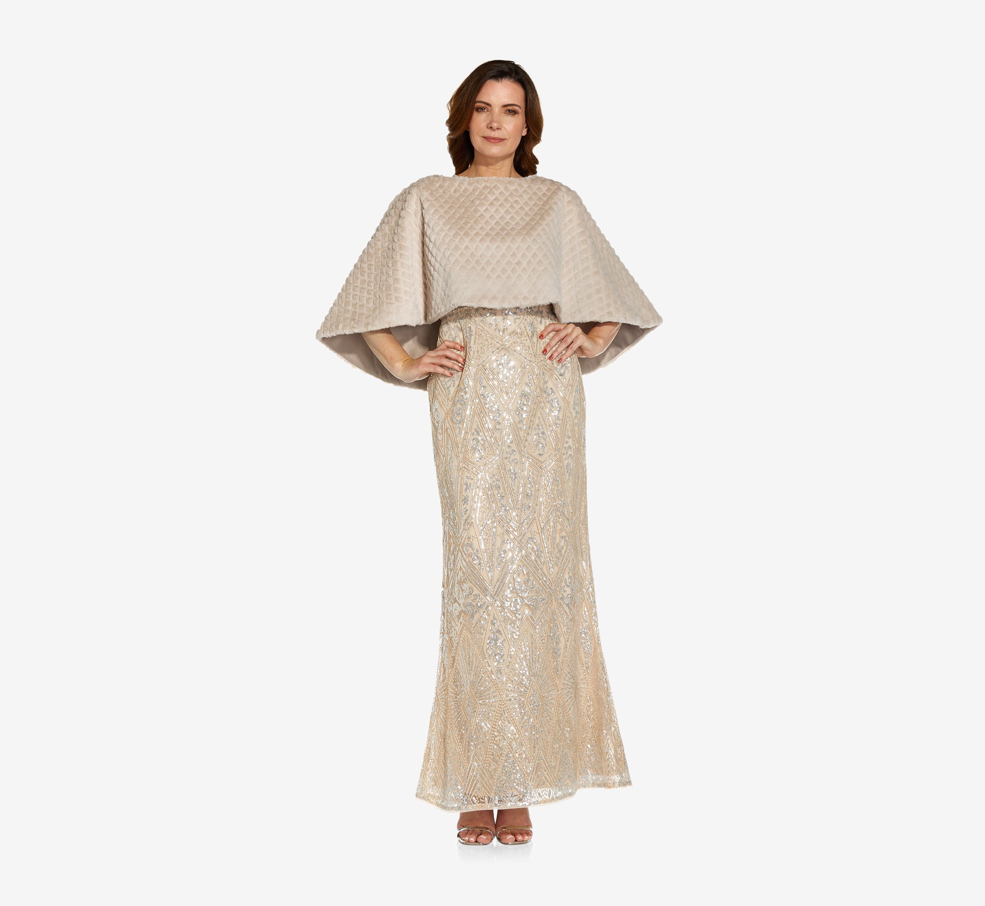 Faux Fur Cape In Marble、mySite、solidvoid